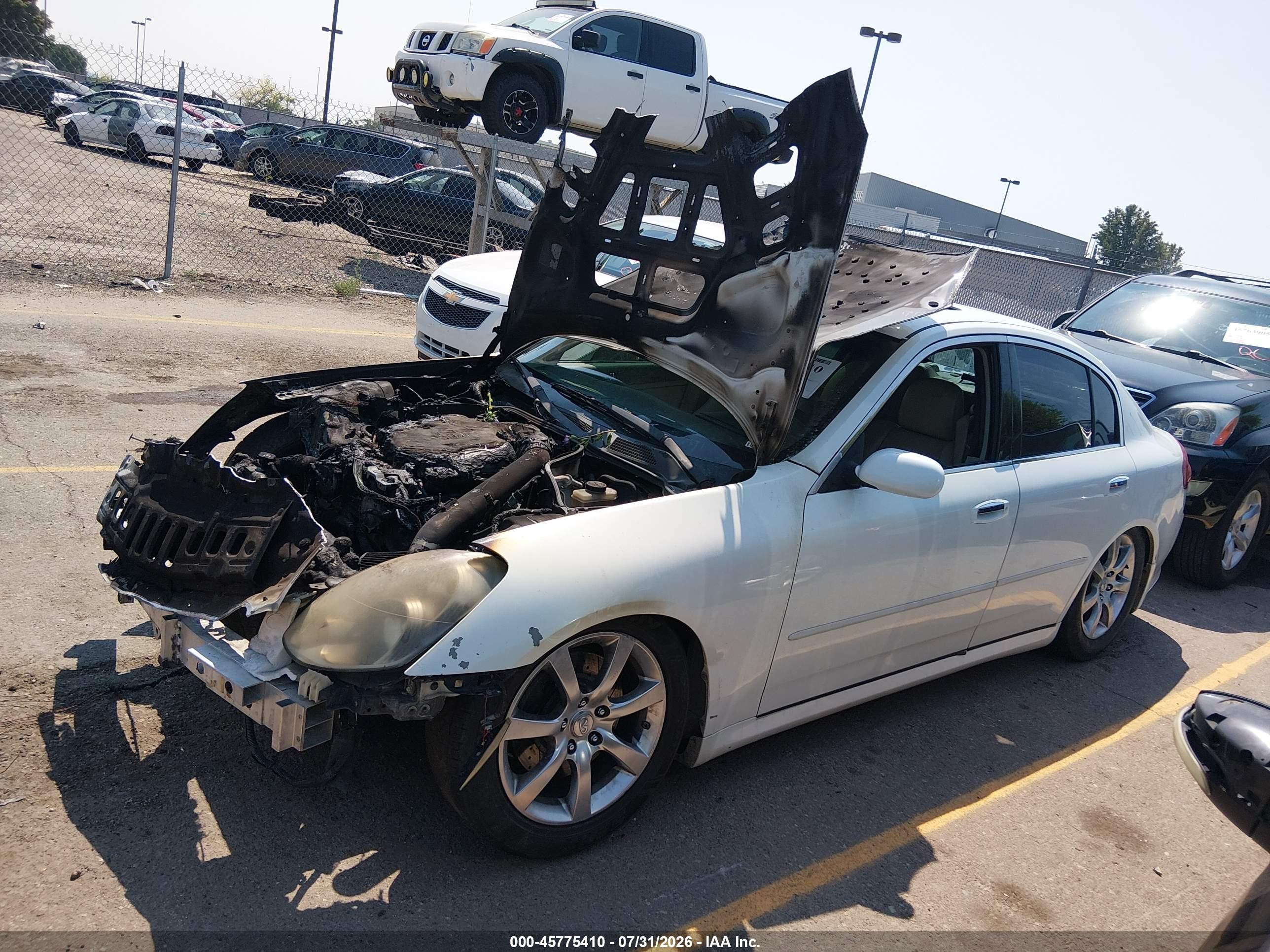 2006 Infiniti G35   Белый vin: JNKCV51E06M515764