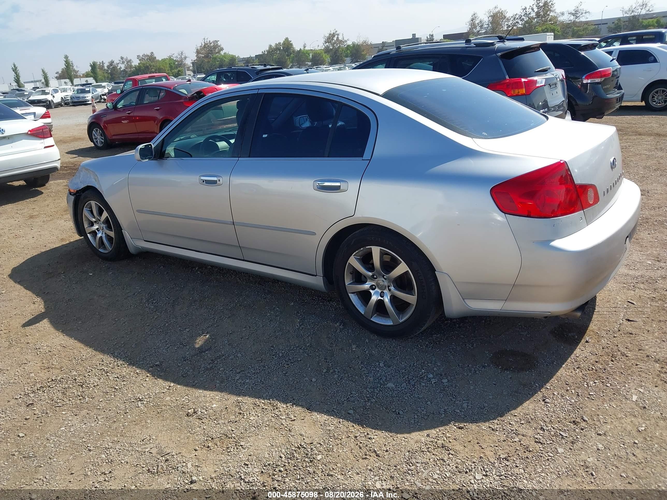 2006 Infiniti G35   Серебряный vin: JNKCV51E06M517630