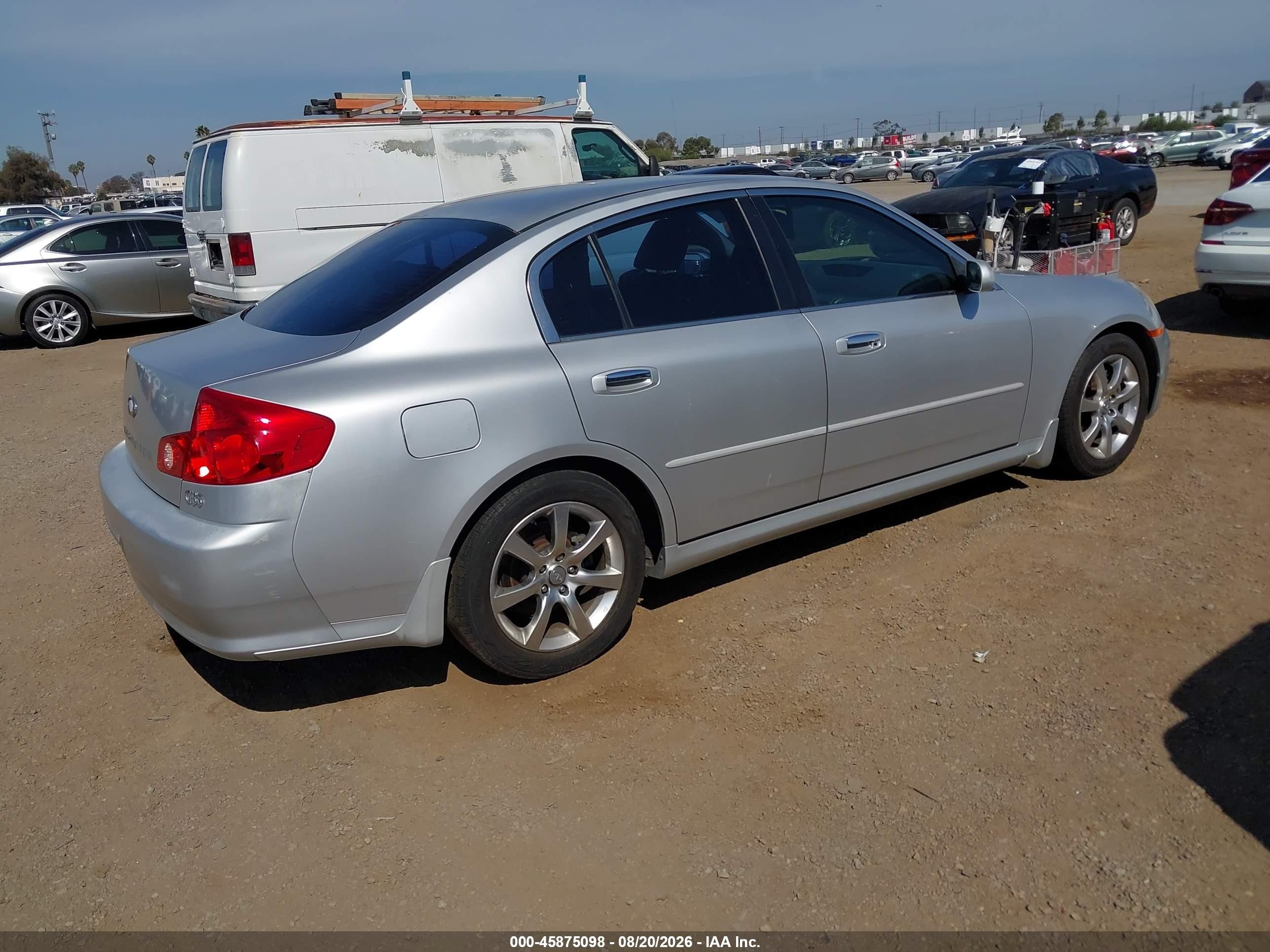 2006 Infiniti G35   Серебряный vin: JNKCV51E06M517630