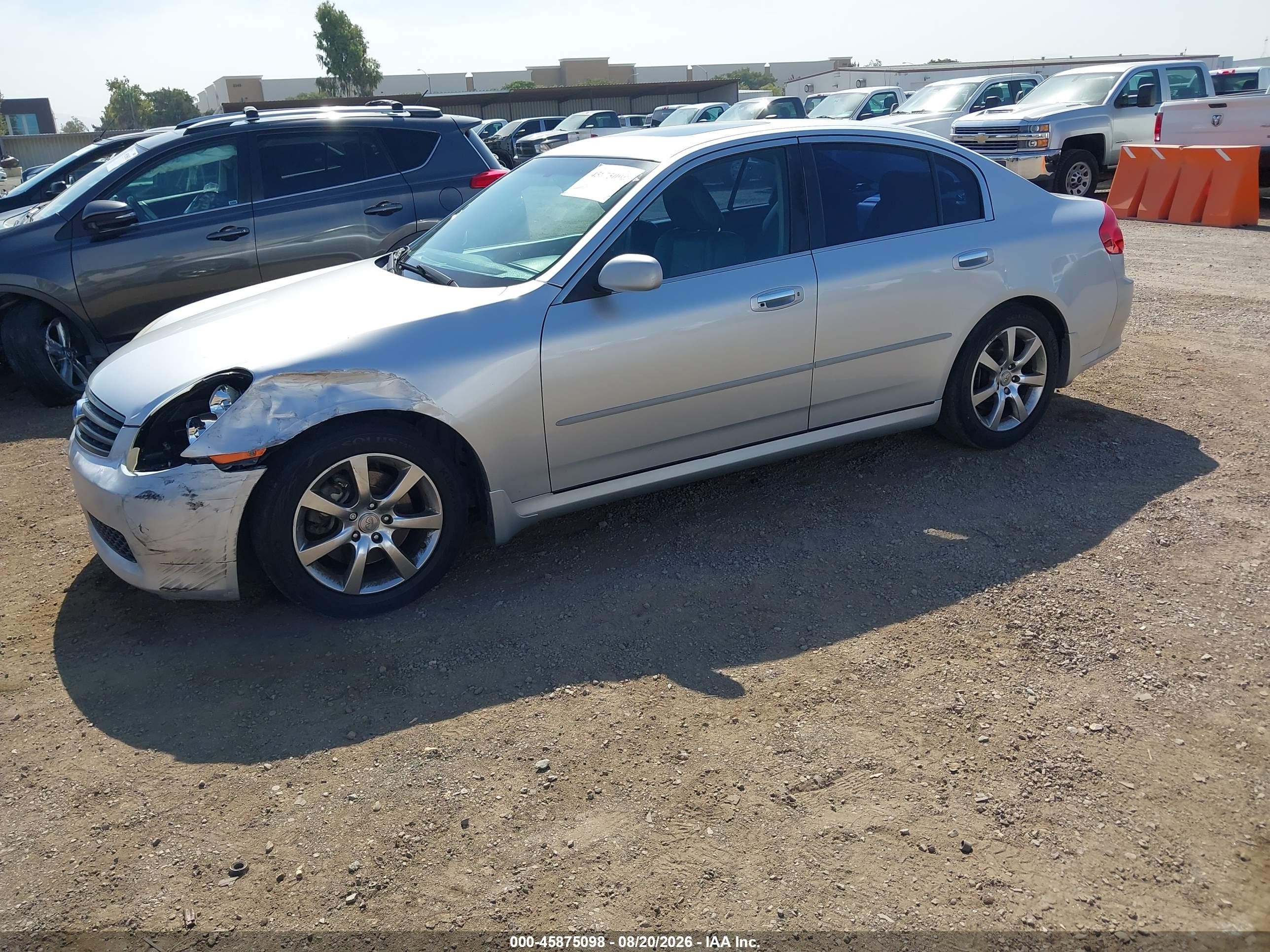 2006 Infiniti G35   Серебряный vin: JNKCV51E06M517630