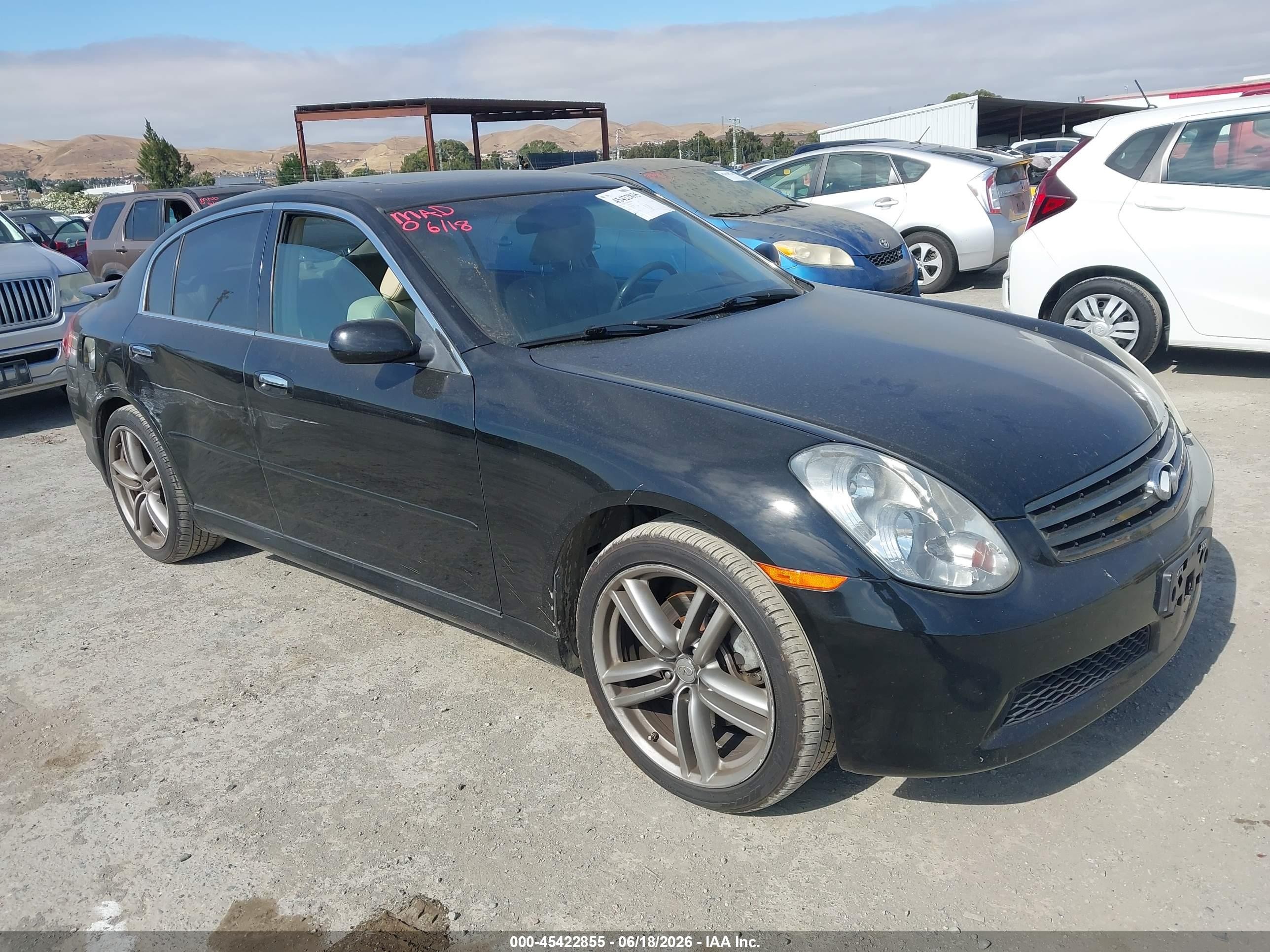 2006 Infiniti G35   Black vin: JNKCV51E06M520270