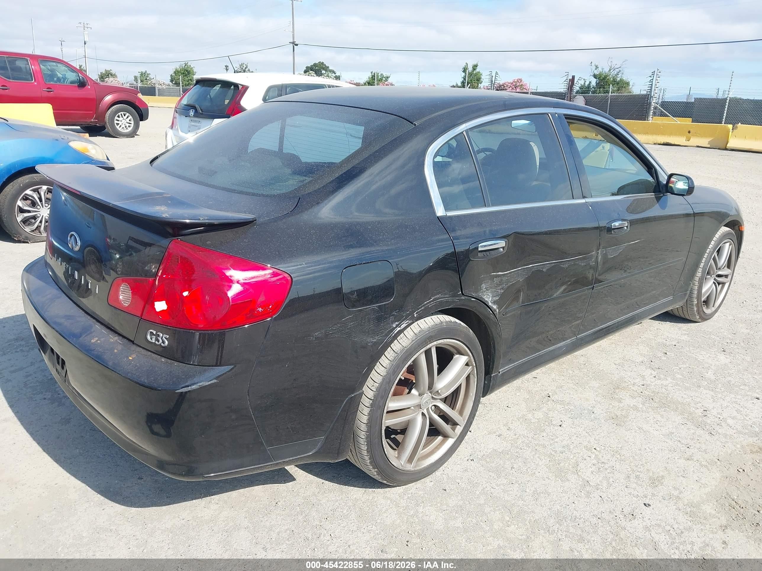 2006 Infiniti G35   Black vin: JNKCV51E06M520270