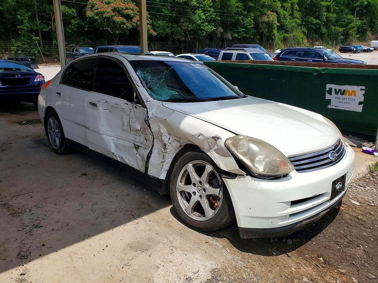 2004 Infiniti G35 Base White vin: JNKCV51E14M614218