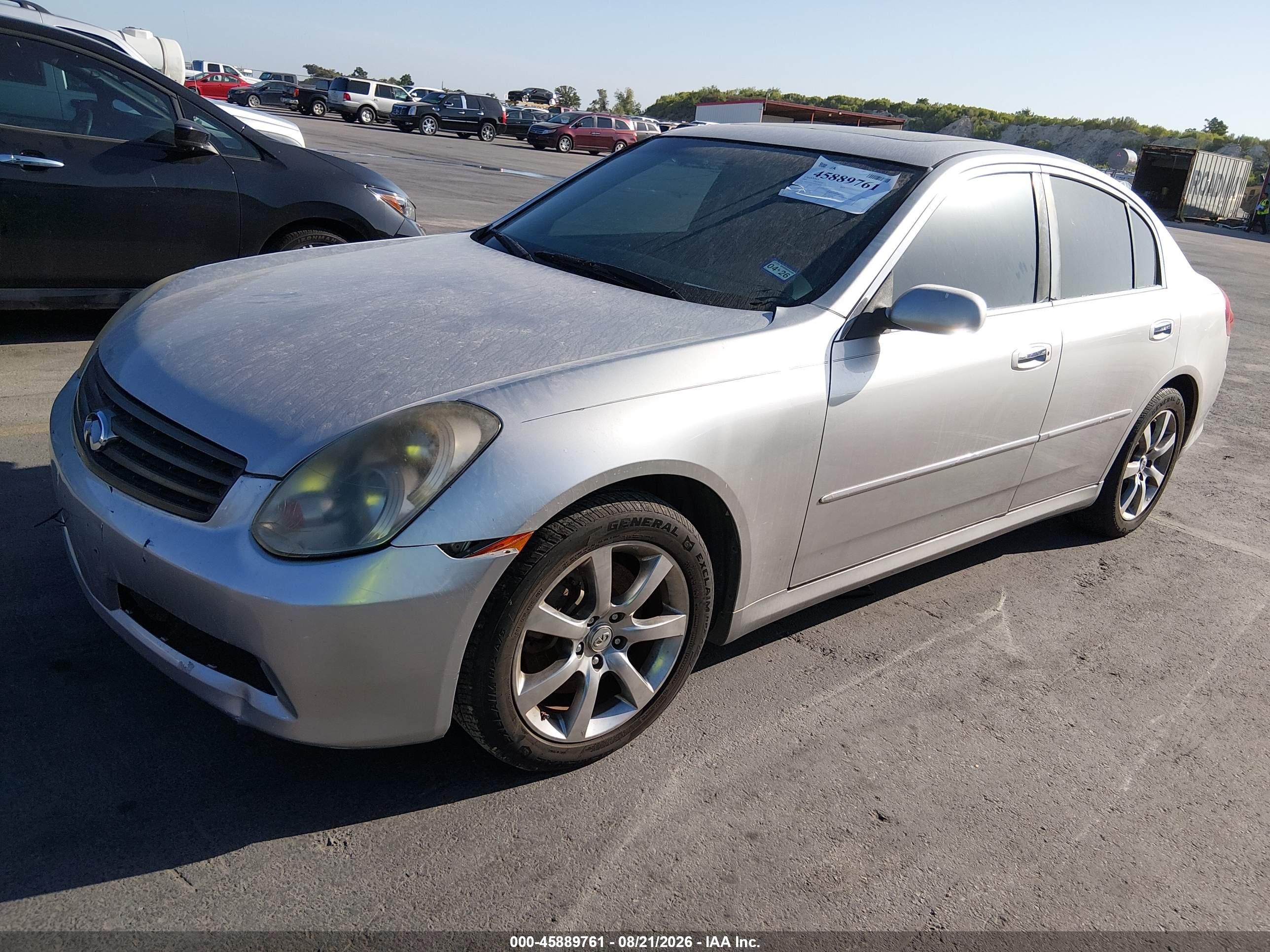 2005 Infiniti G35   Серебряный vin: JNKCV51E15M224608
