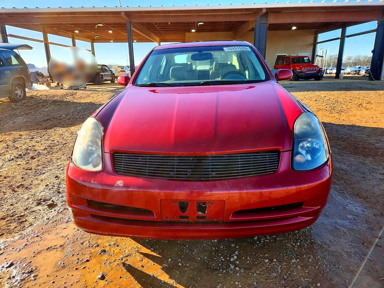 2004 Infiniti G35 Base Burgundy vin: JNKCV51E24M604958