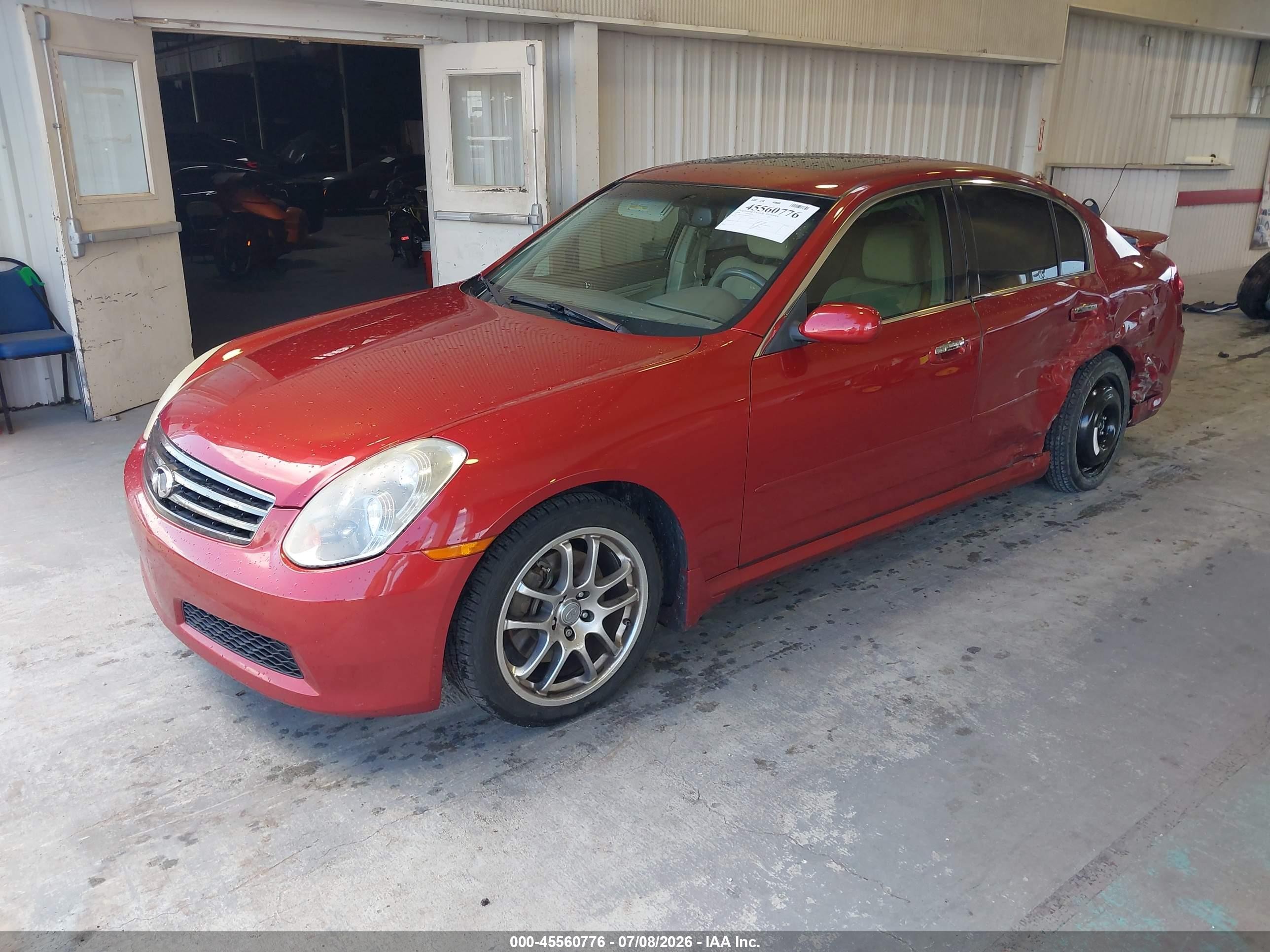 2006 Infiniti G35 Red vin: JNKCV51E26M508007
