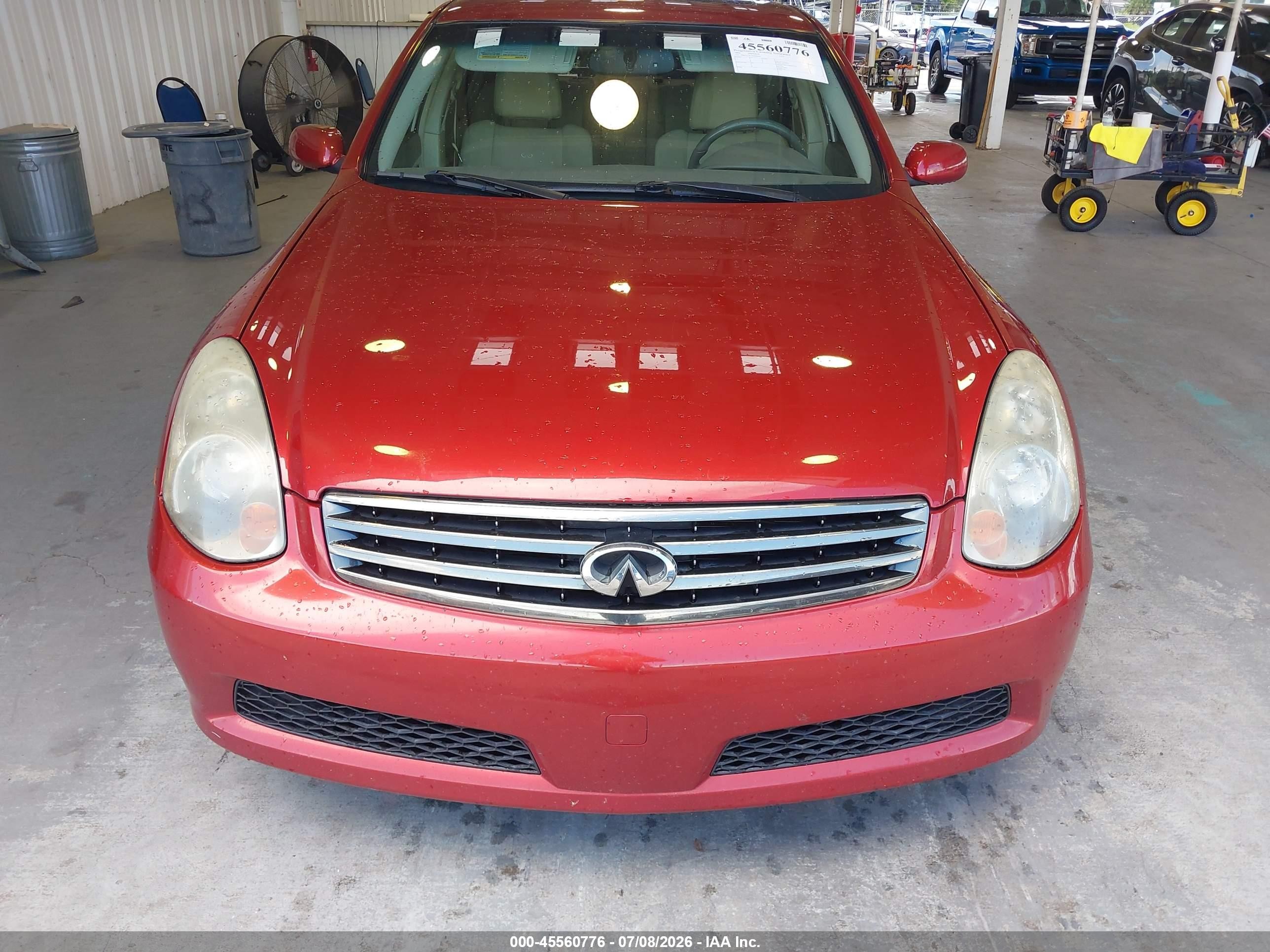 2006 Infiniti G35 Red vin: JNKCV51E26M508007