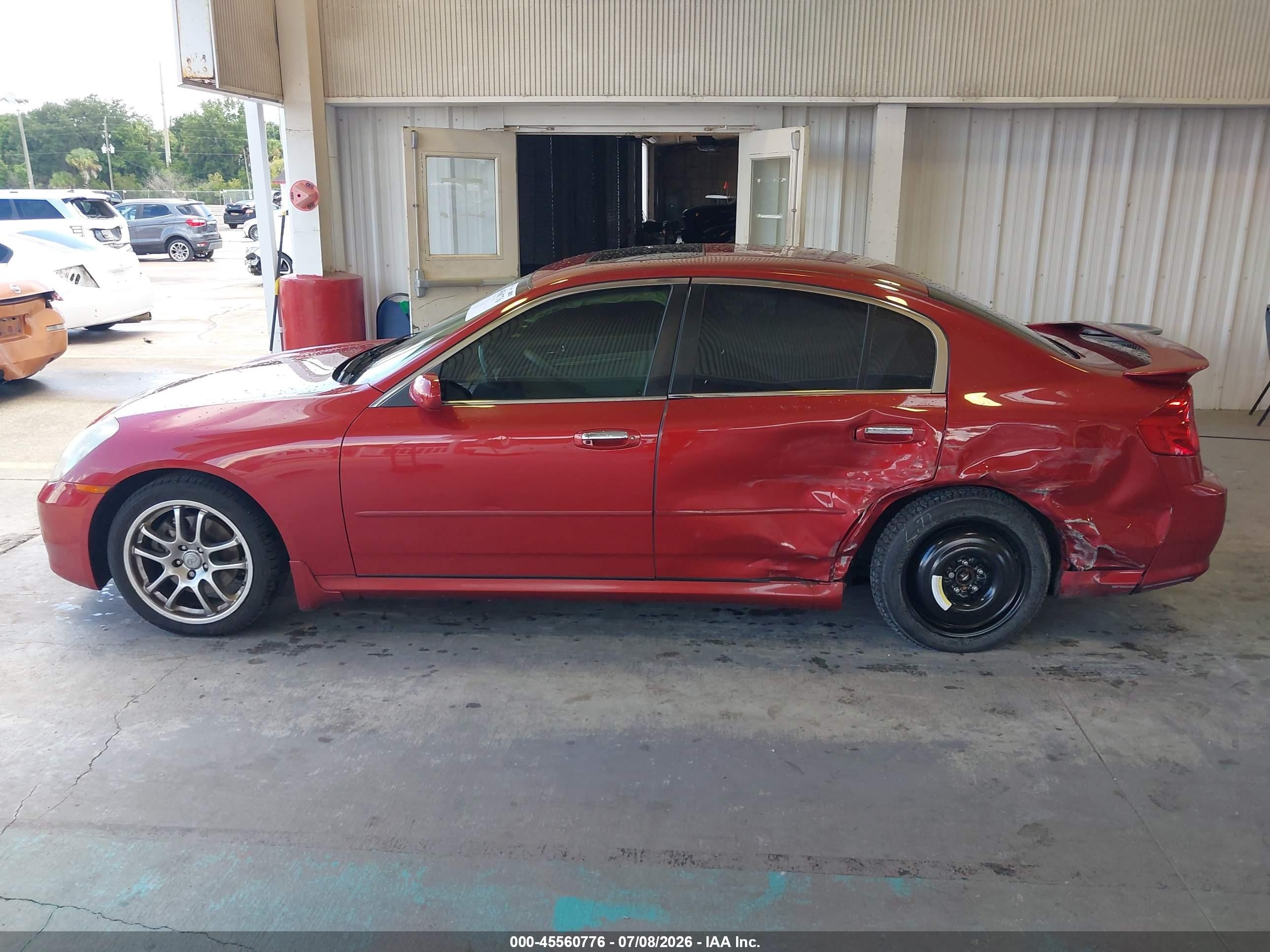 2006 Infiniti G35 Red vin: JNKCV51E26M508007