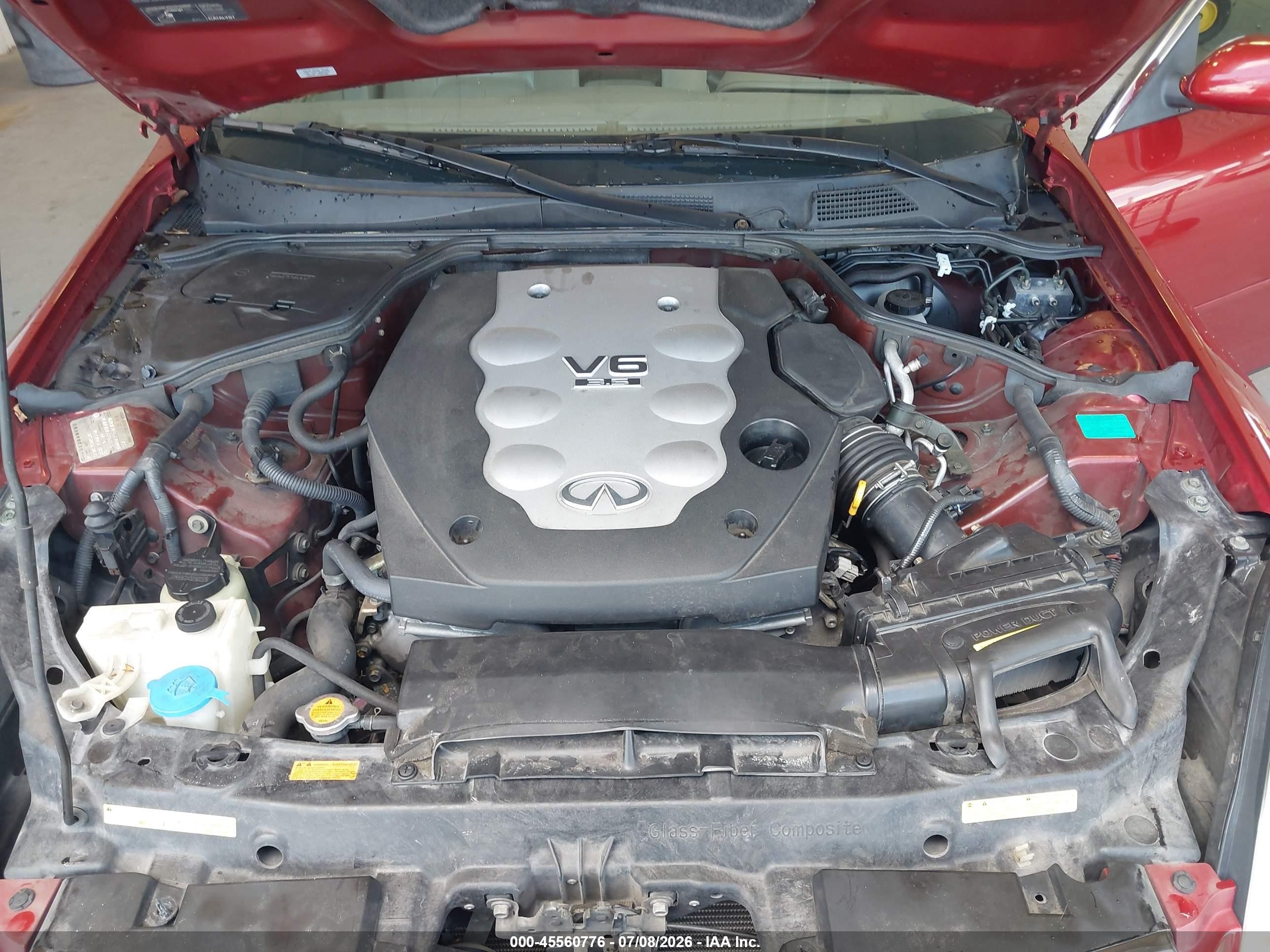2006 Infiniti G35 Red vin: JNKCV51E26M508007
