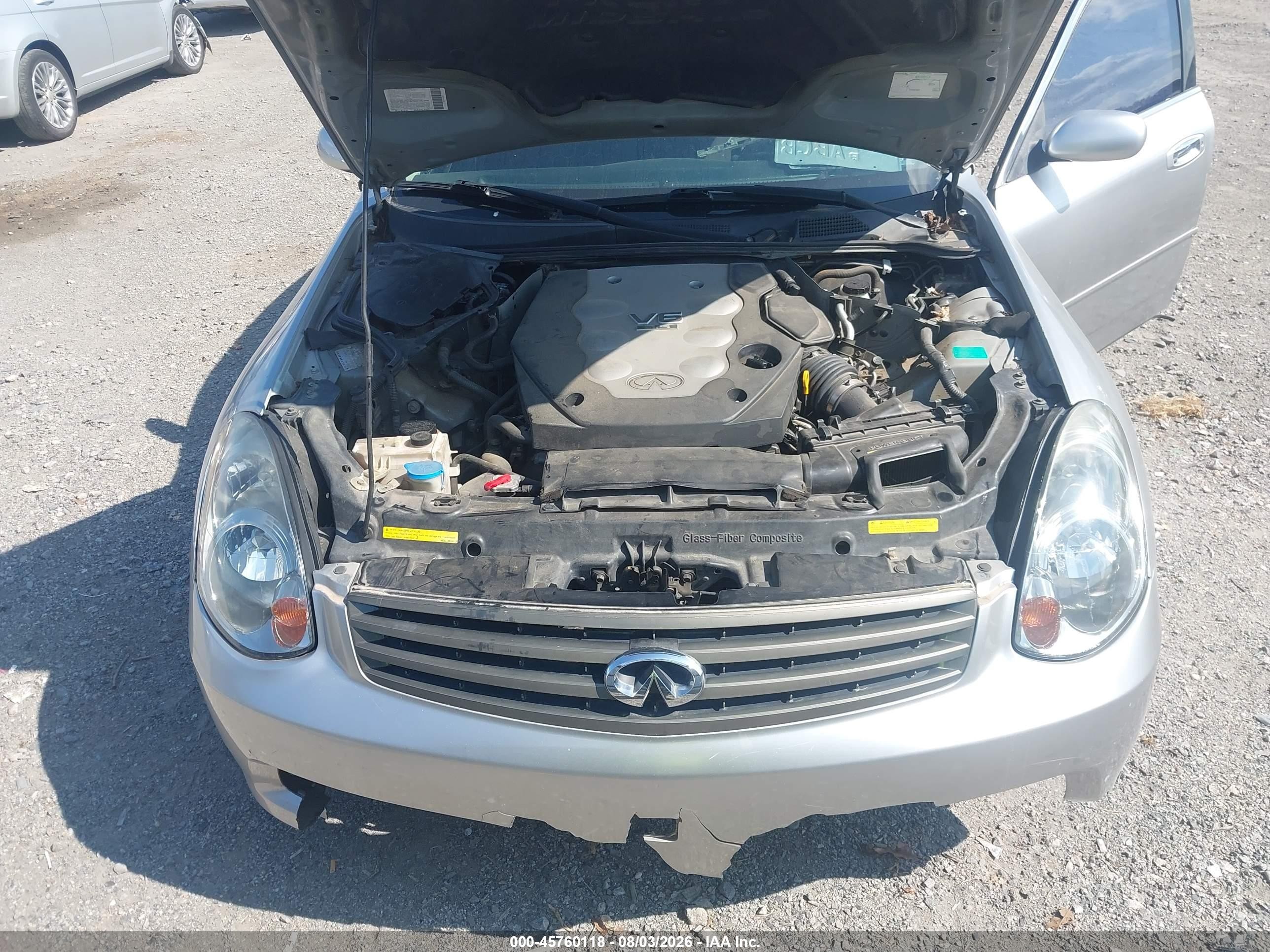 2005 Infiniti G35 Silver vin: JNKCV51E35M218213
