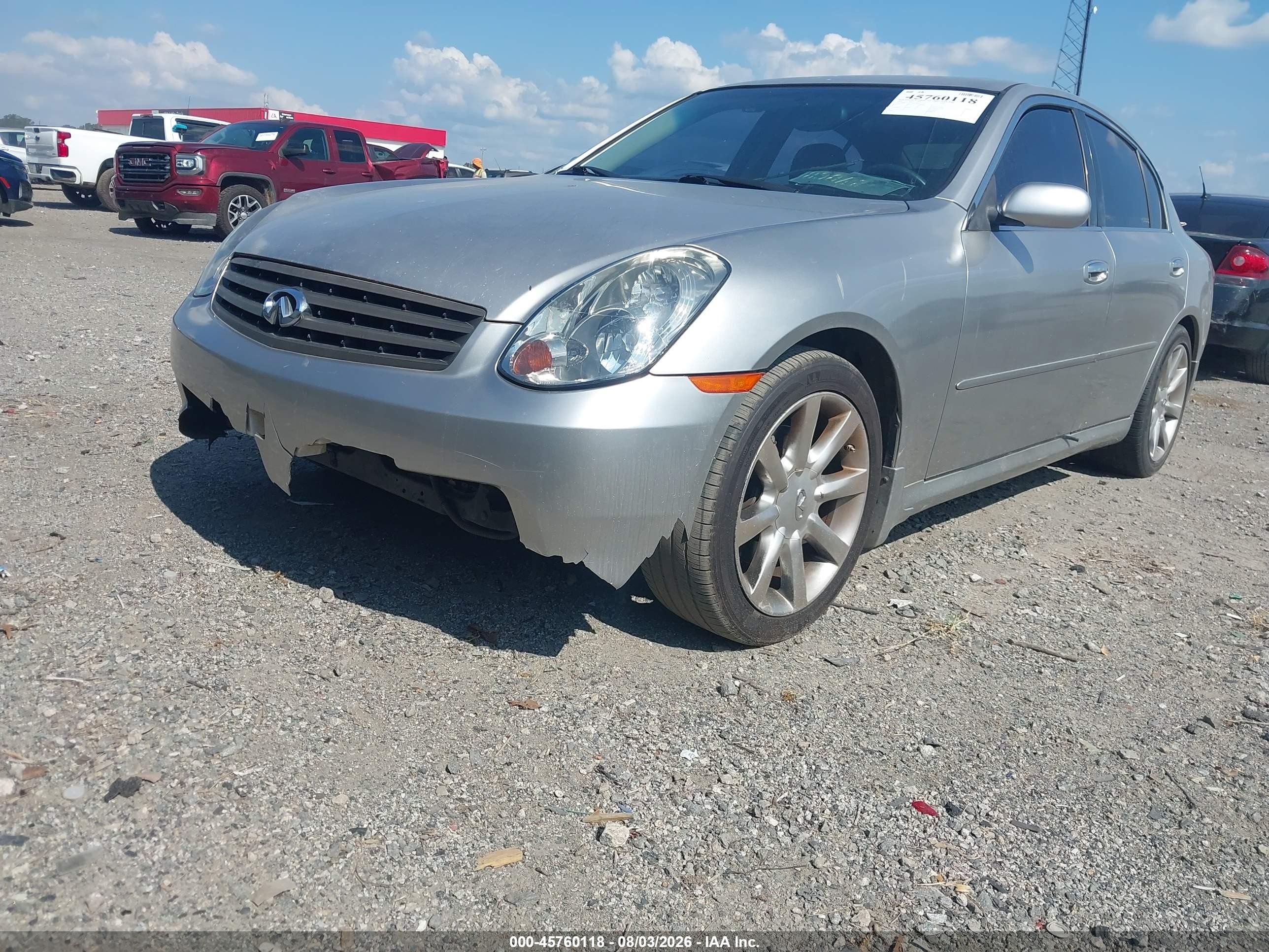2005 Infiniti G35 Silver vin: JNKCV51E35M218213