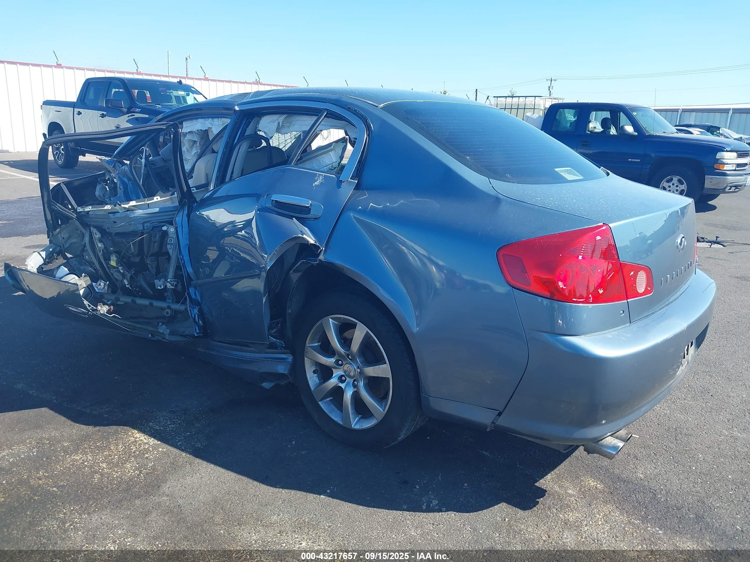 2005 Infiniti G35   Blue vin: JNKCV51E45M201274