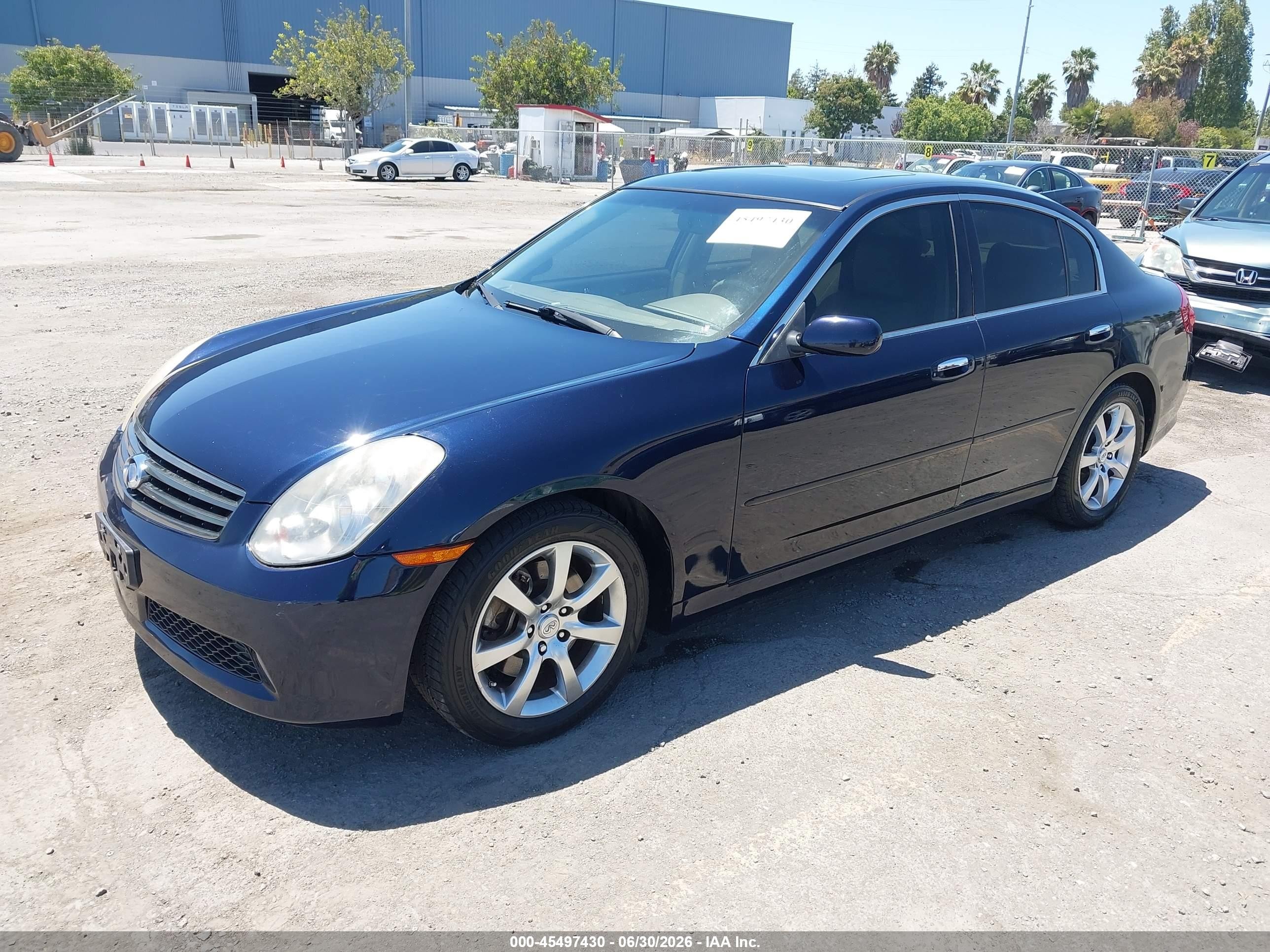 2006 Infiniti G35 Dark Blue vin: JNKCV51E46M514231