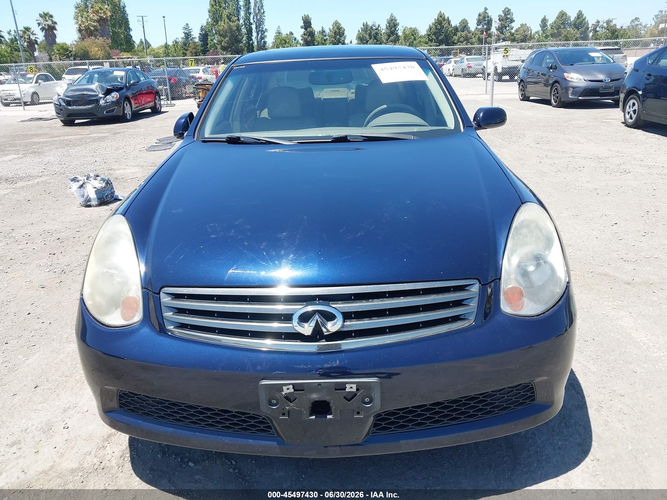 2006 Infiniti G35 Dark Blue vin: JNKCV51E46M514231