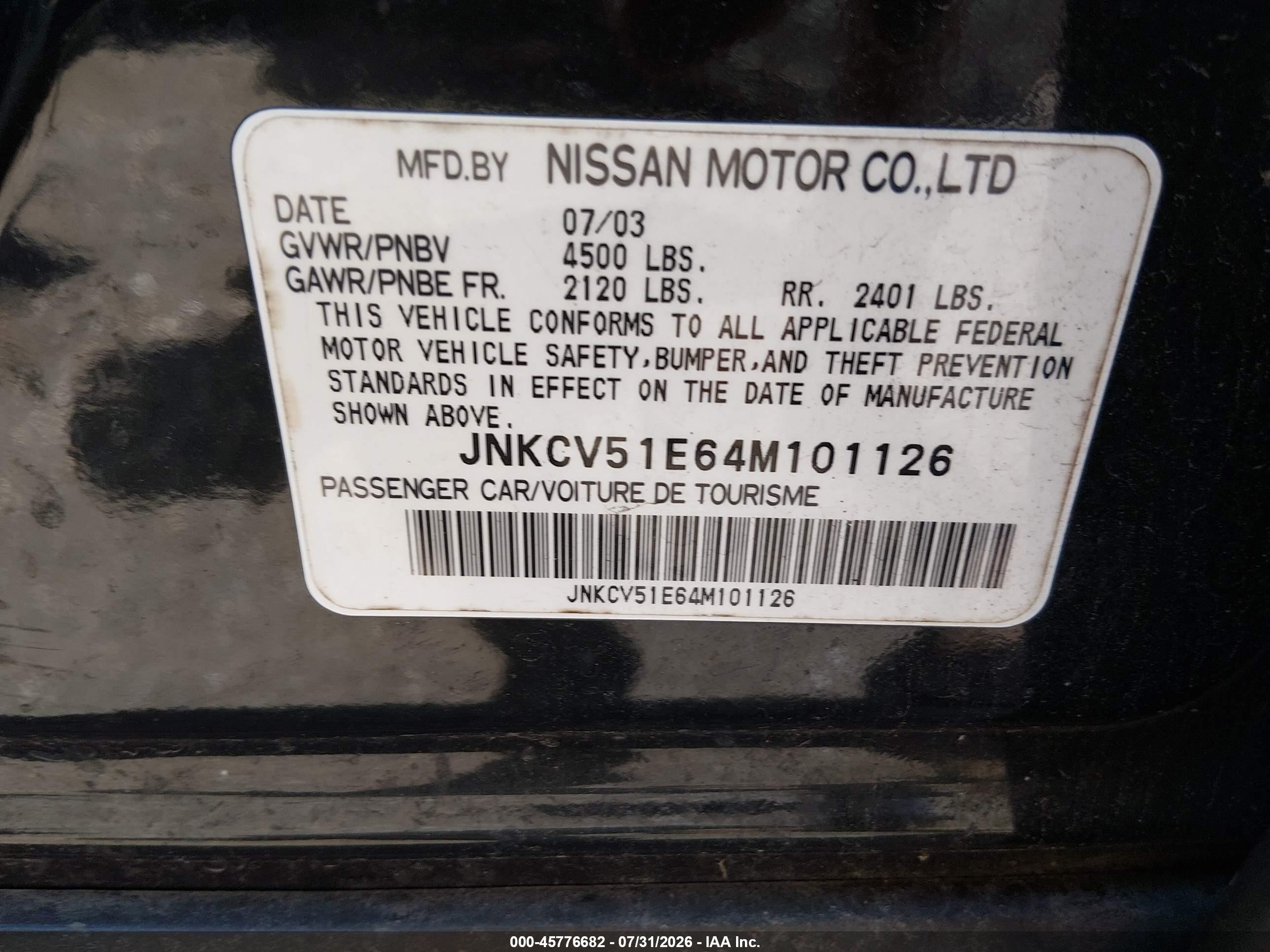 2004 Infiniti G35 Black vin: JNKCV51E64M101126