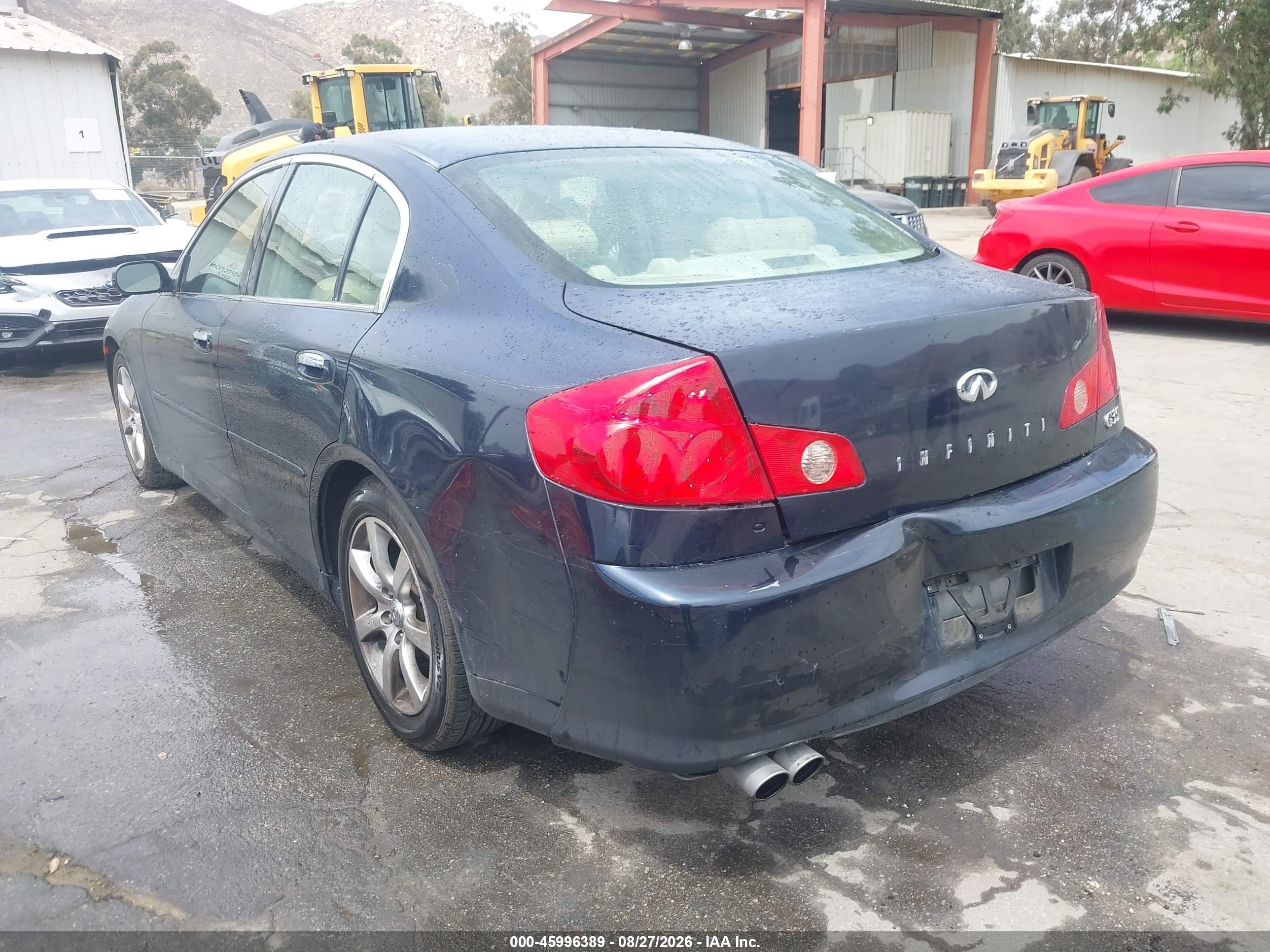 2005 Infiniti G35   Blue vin: JNKCV51E65M205696