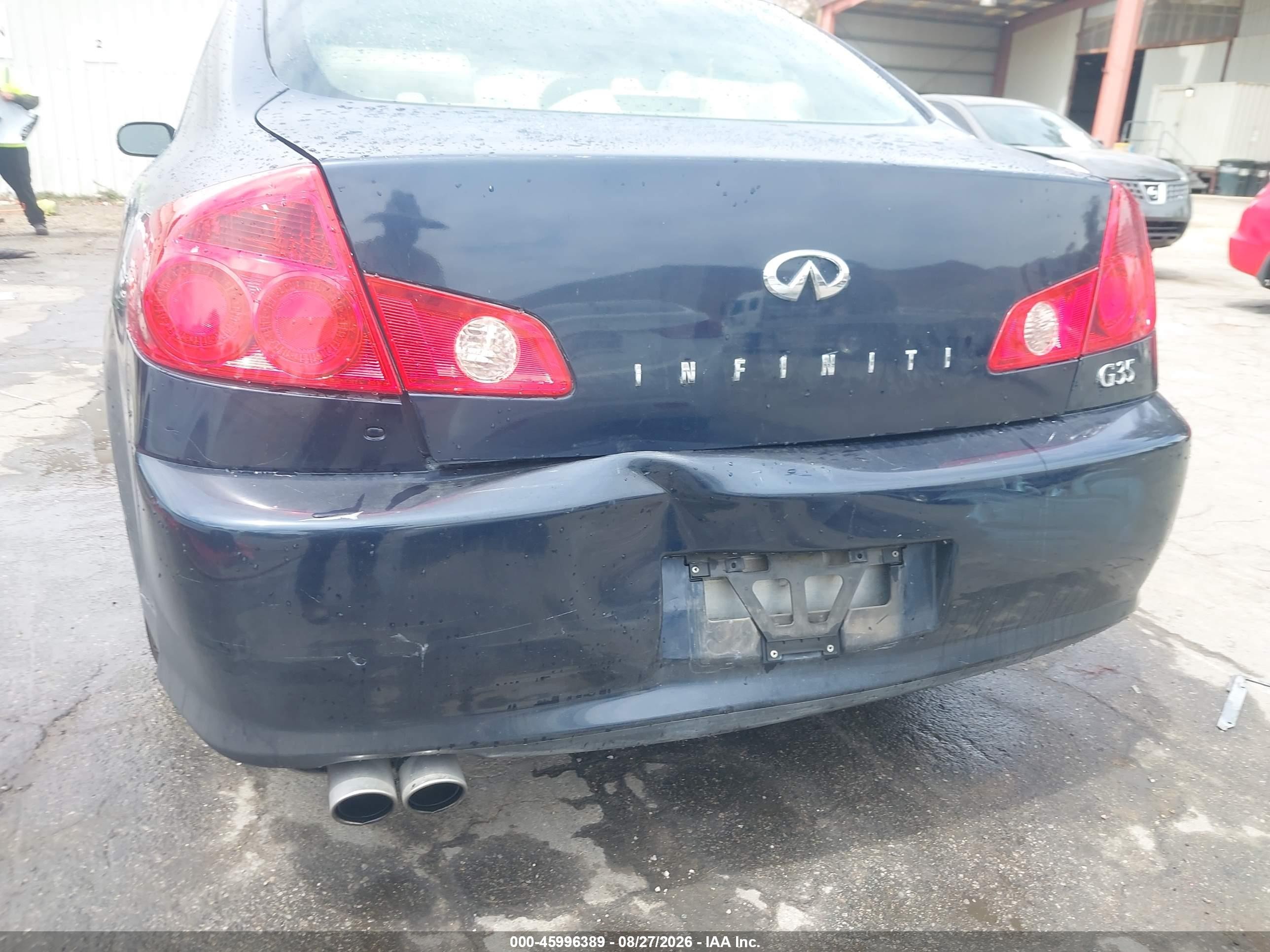 2005 Infiniti G35   Blue vin: JNKCV51E65M205696