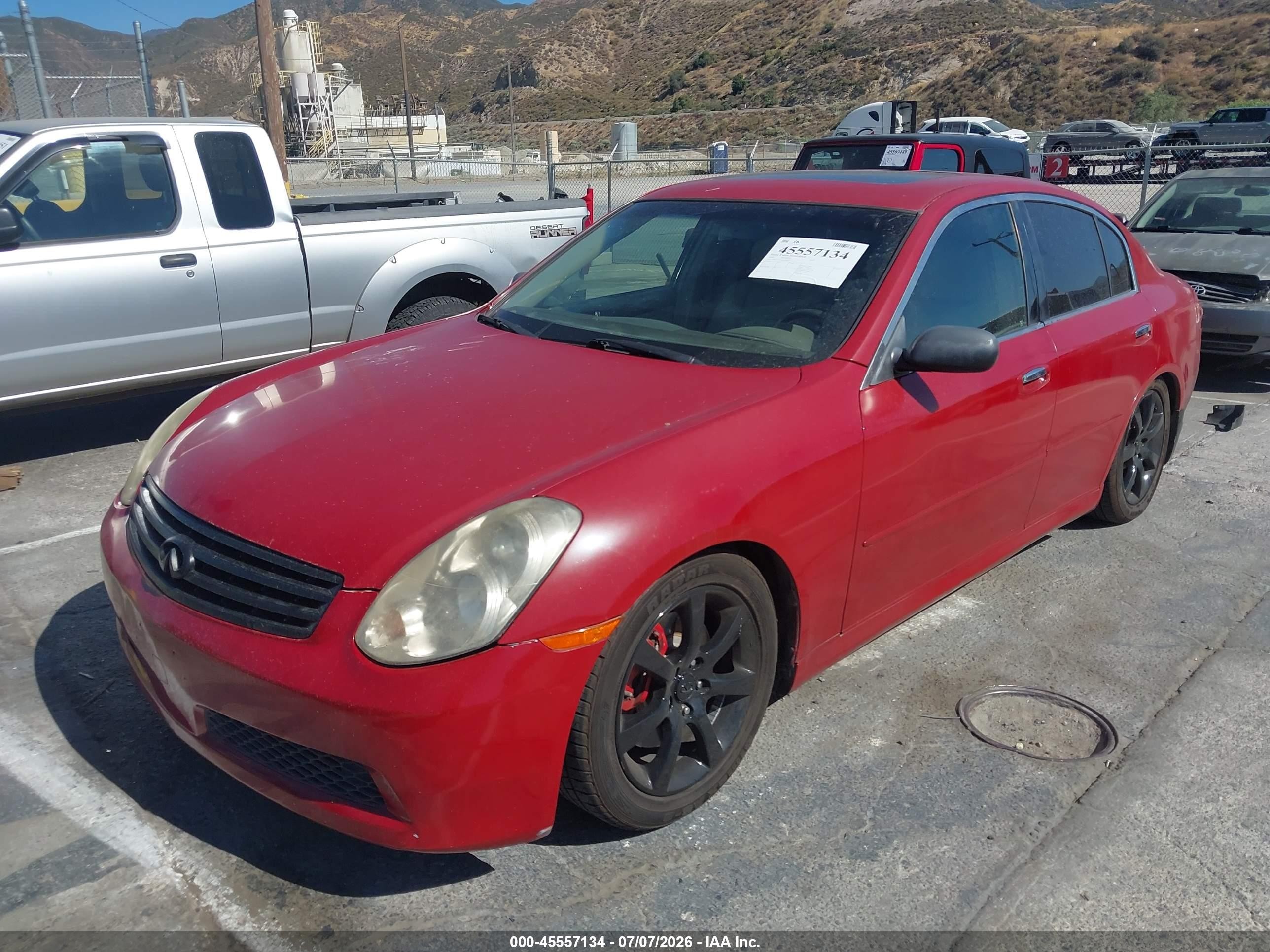 2006 Infiniti G35 Красный vin: JNKCV51E66M500976