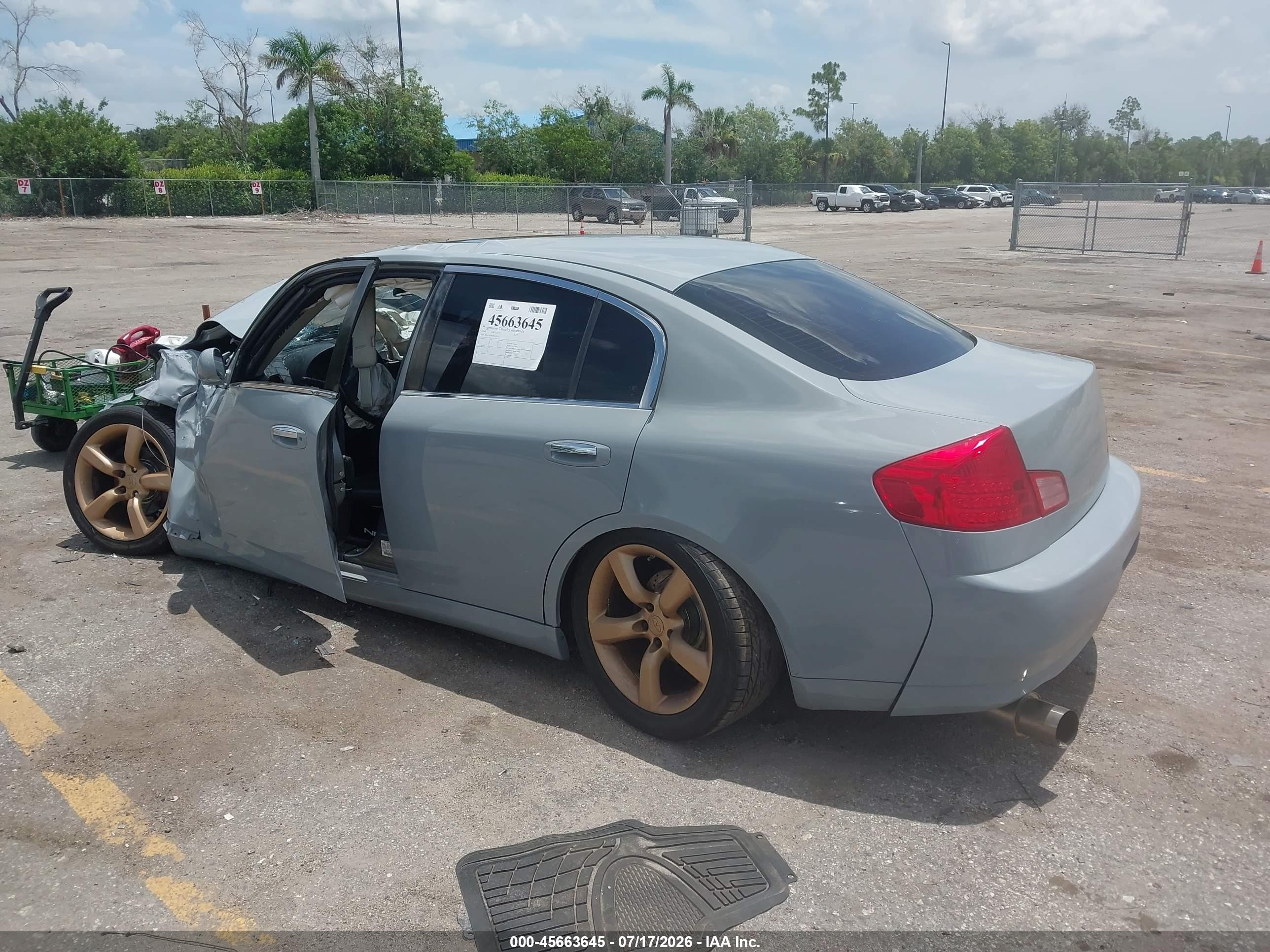 2004 Infiniti G35   Gray vin: JNKCV51E84M107512