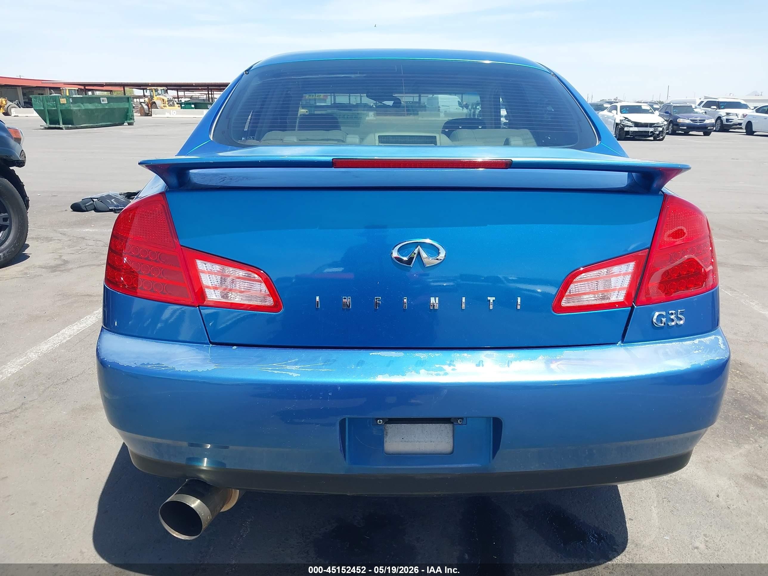 2003 Infiniti G35 Luxury Leather Синий vin: JNKCV51E93M315347