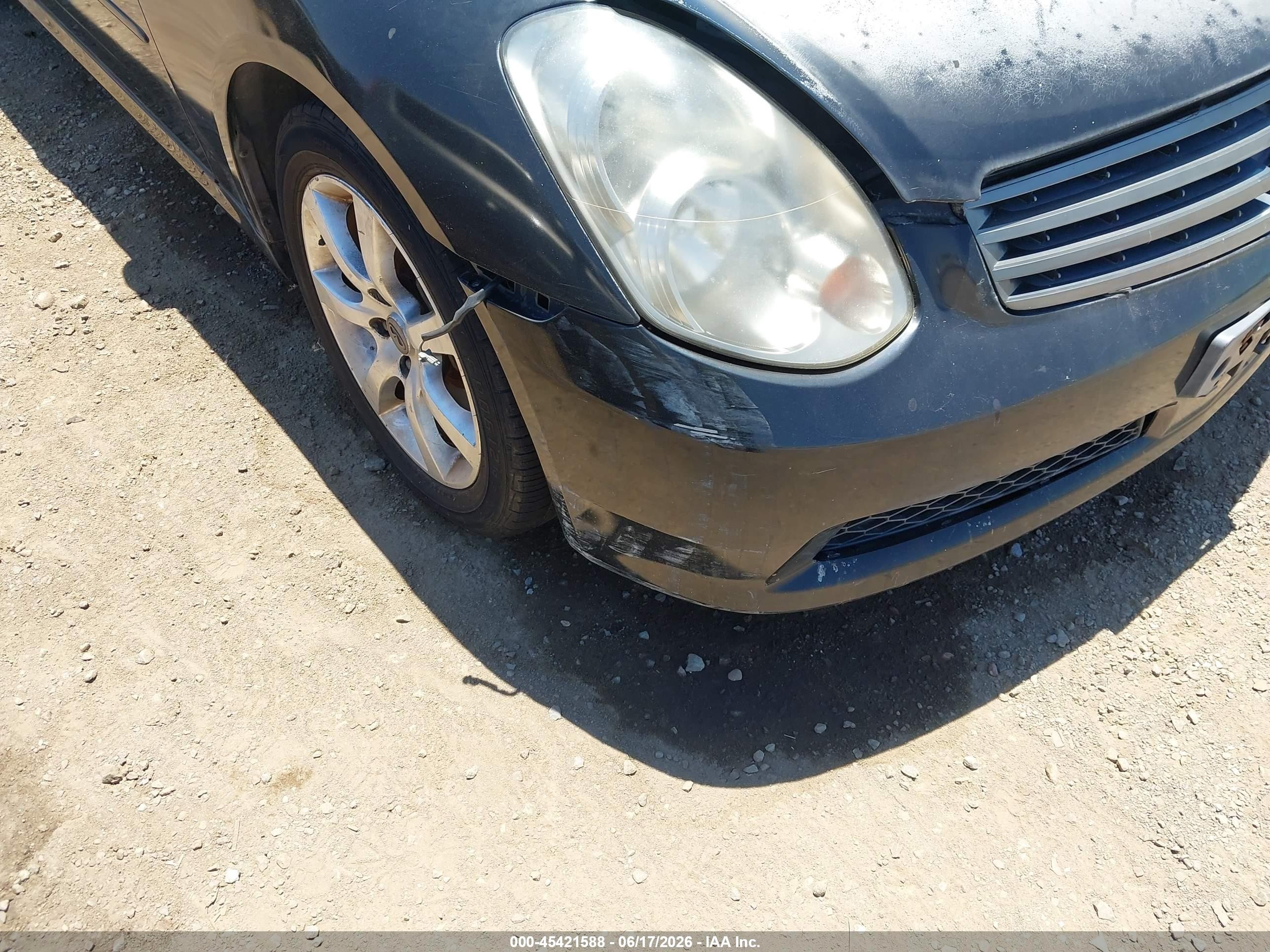 2006 Infiniti G35   Gray vin: JNKCV51E96M511213