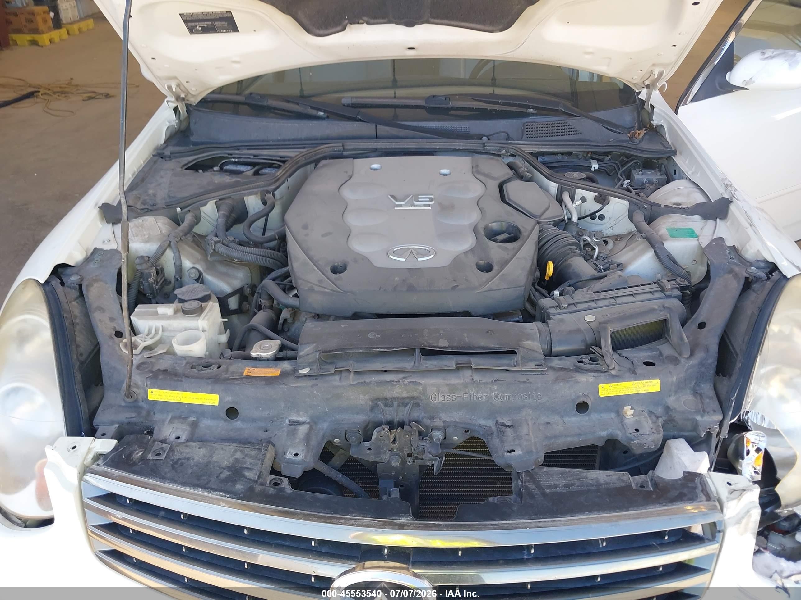 2006 Infiniti G35x   White vin: JNKCV51F06M605604