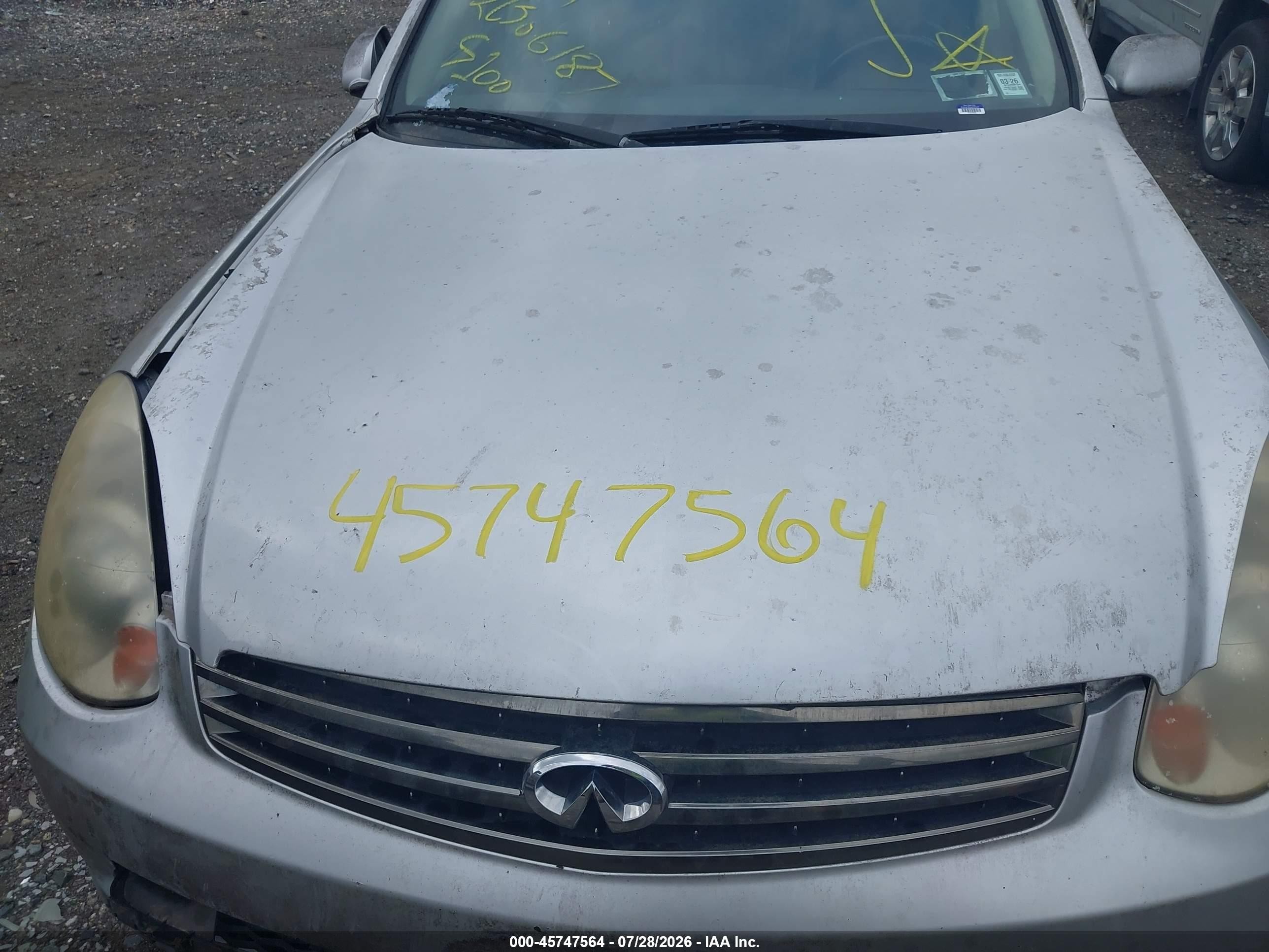 2006 Infiniti G35x   Серебряный vin: JNKCV51F06M615520