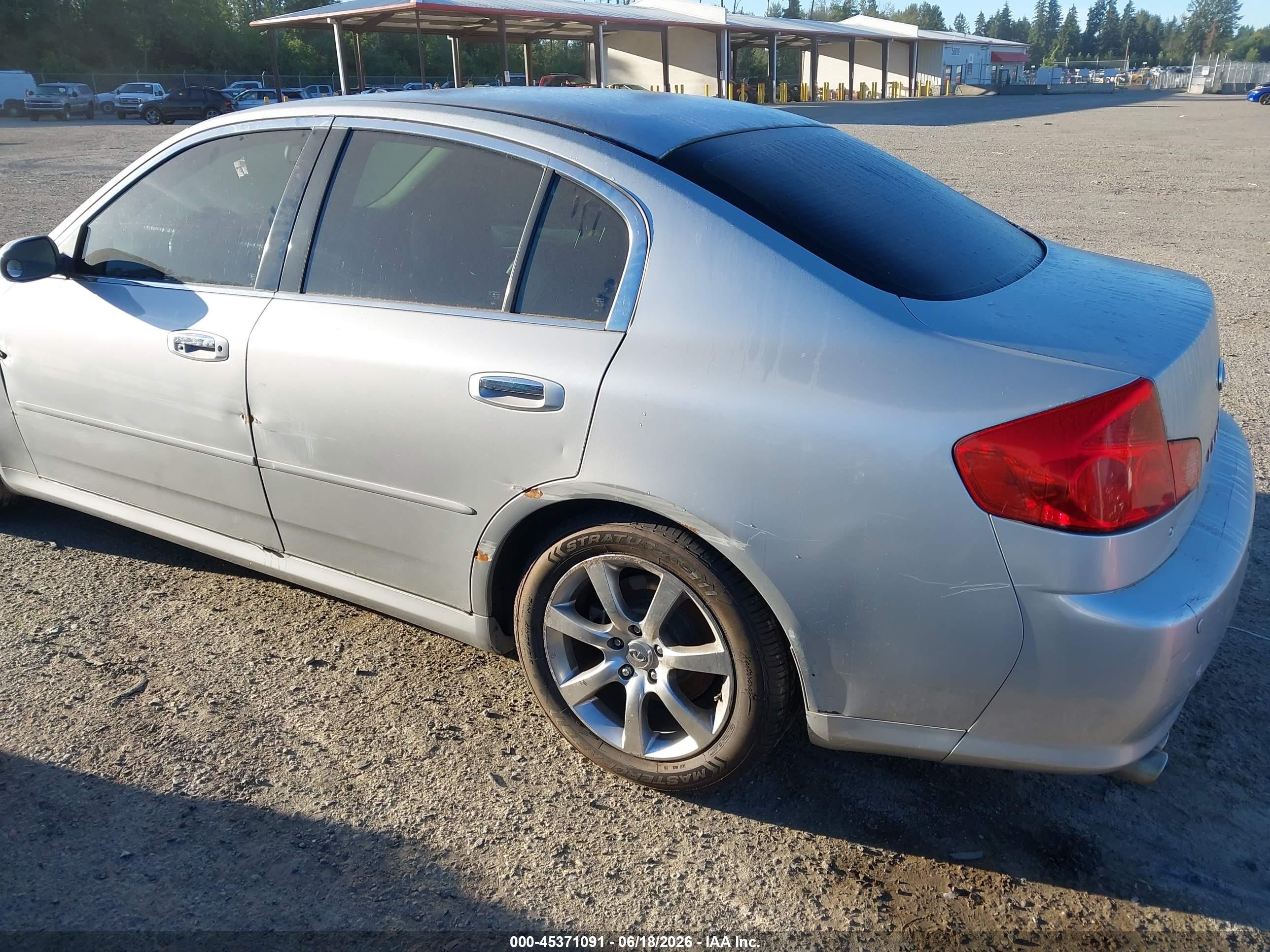 2006 Infiniti G35x   Silver vin: JNKCV51F06M617266