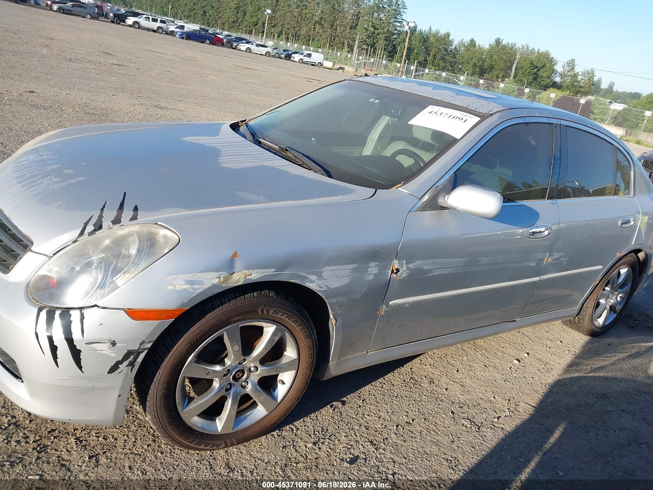 2006 Infiniti G35x   Silver vin: JNKCV51F06M617266