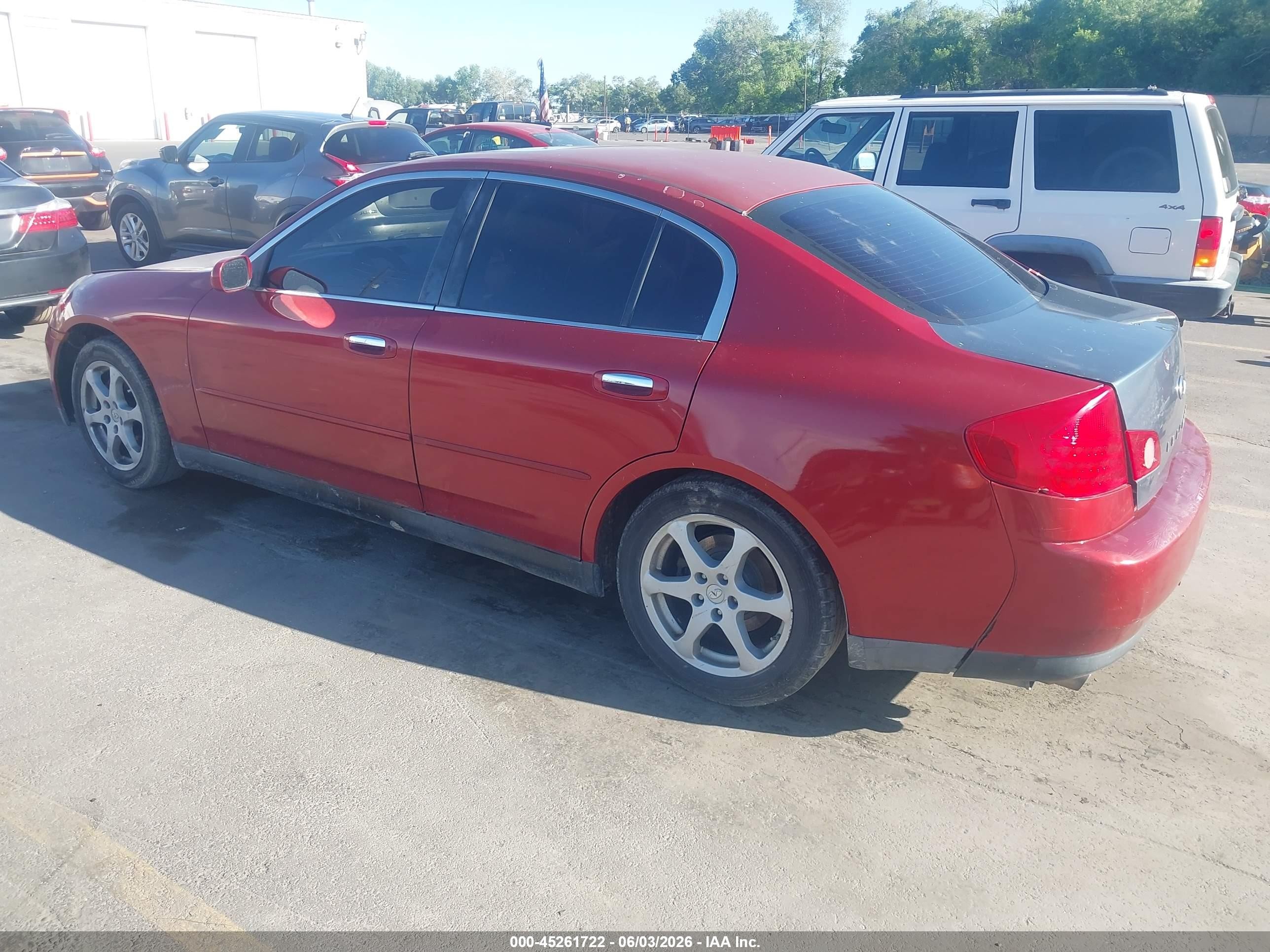 2004 Infiniti G35x   Красный vin: JNKCV51F14M702145