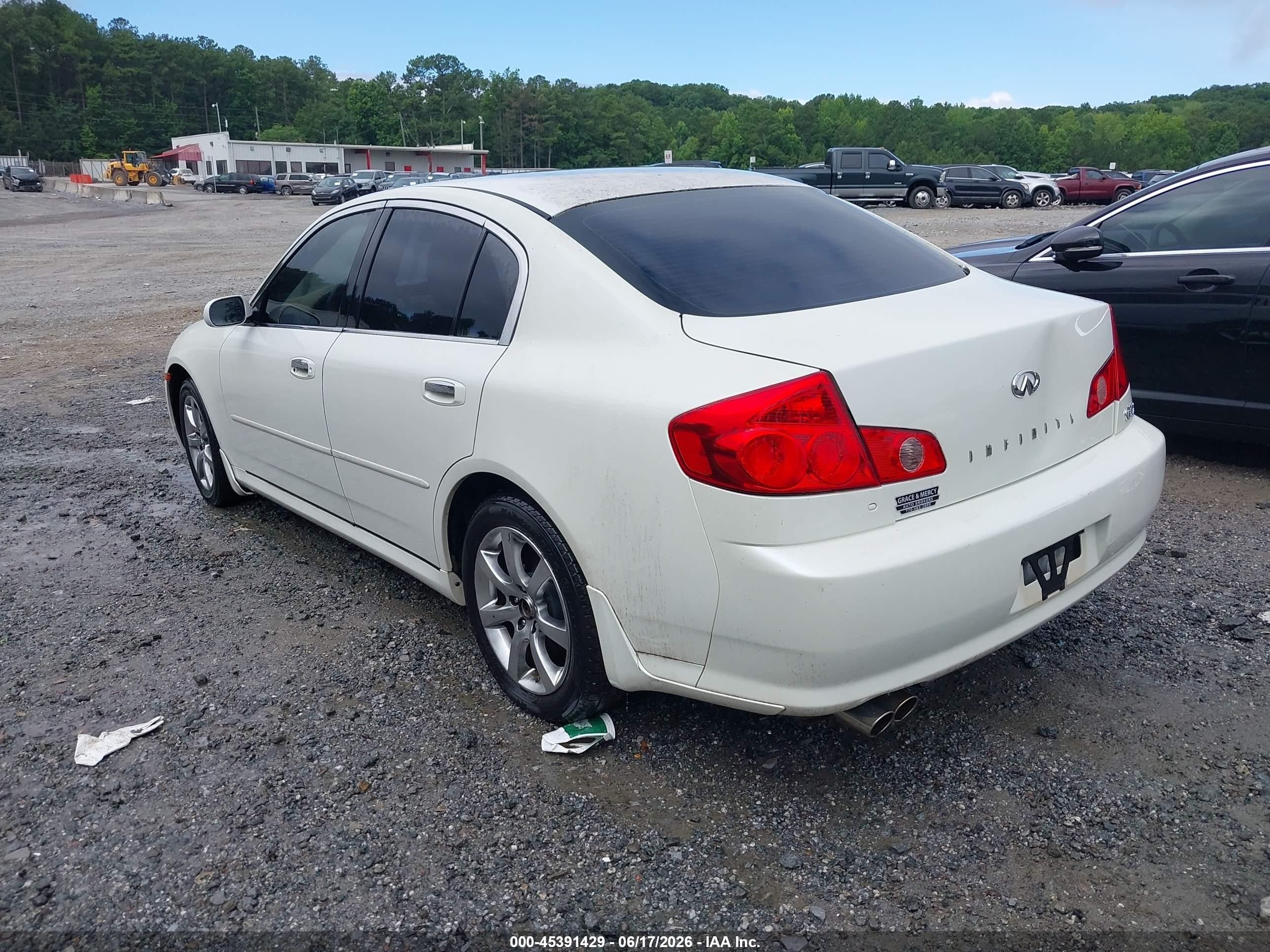 2006 Infiniti G35x   White vin: JNKCV51F16M600346
