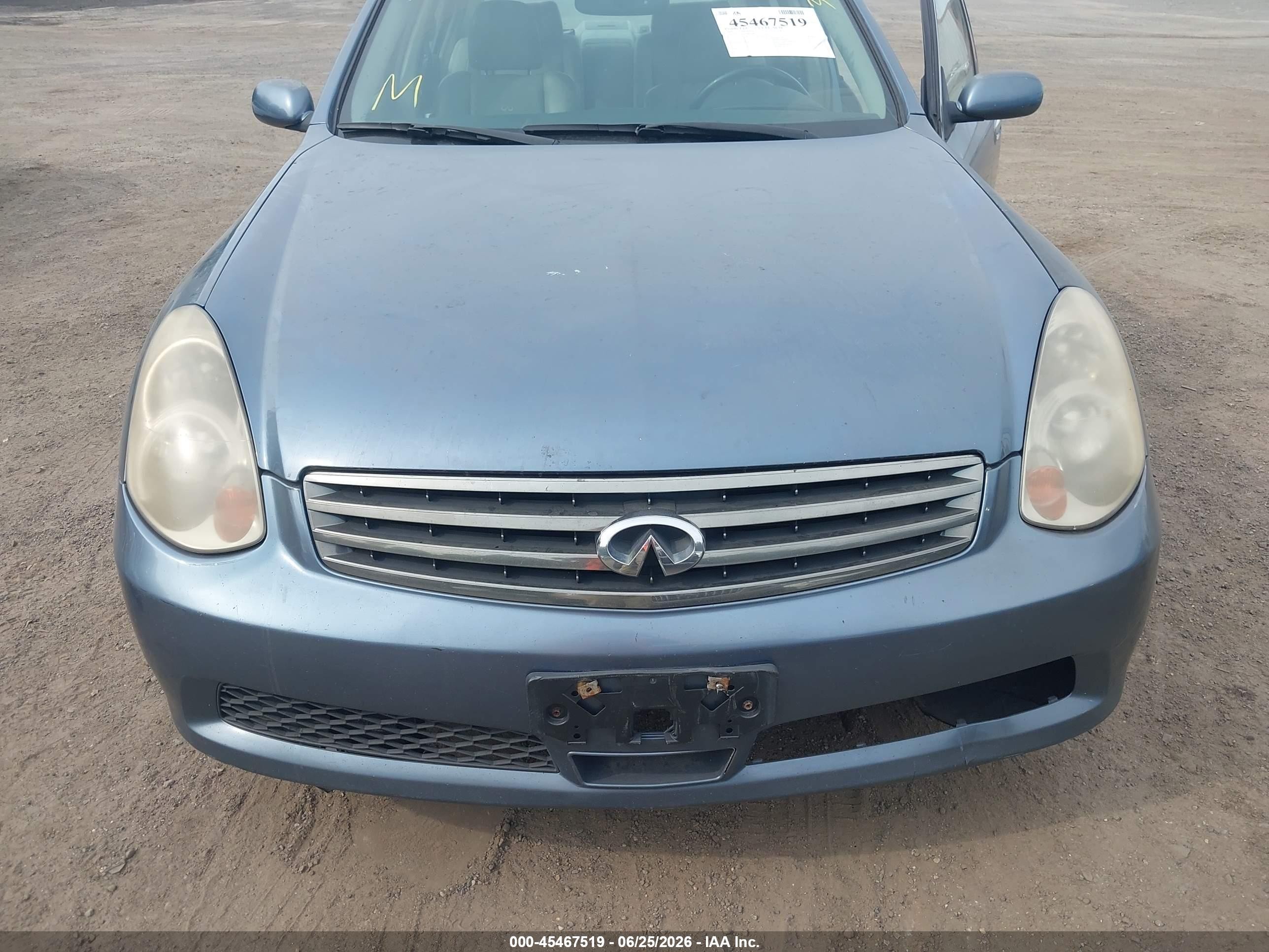 2006 Infiniti G35x   Синий vin: JNKCV51F16M607989