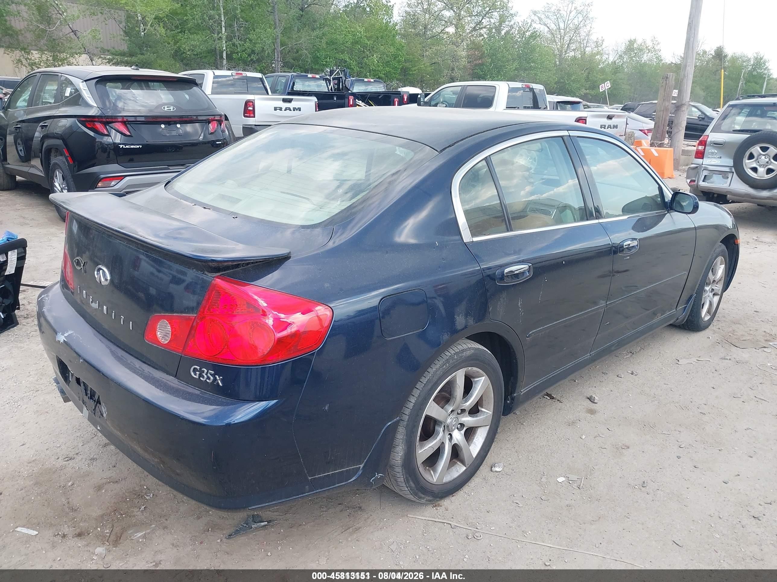 2006 Infiniti G35x   Blue vin: JNKCV51F16M615753