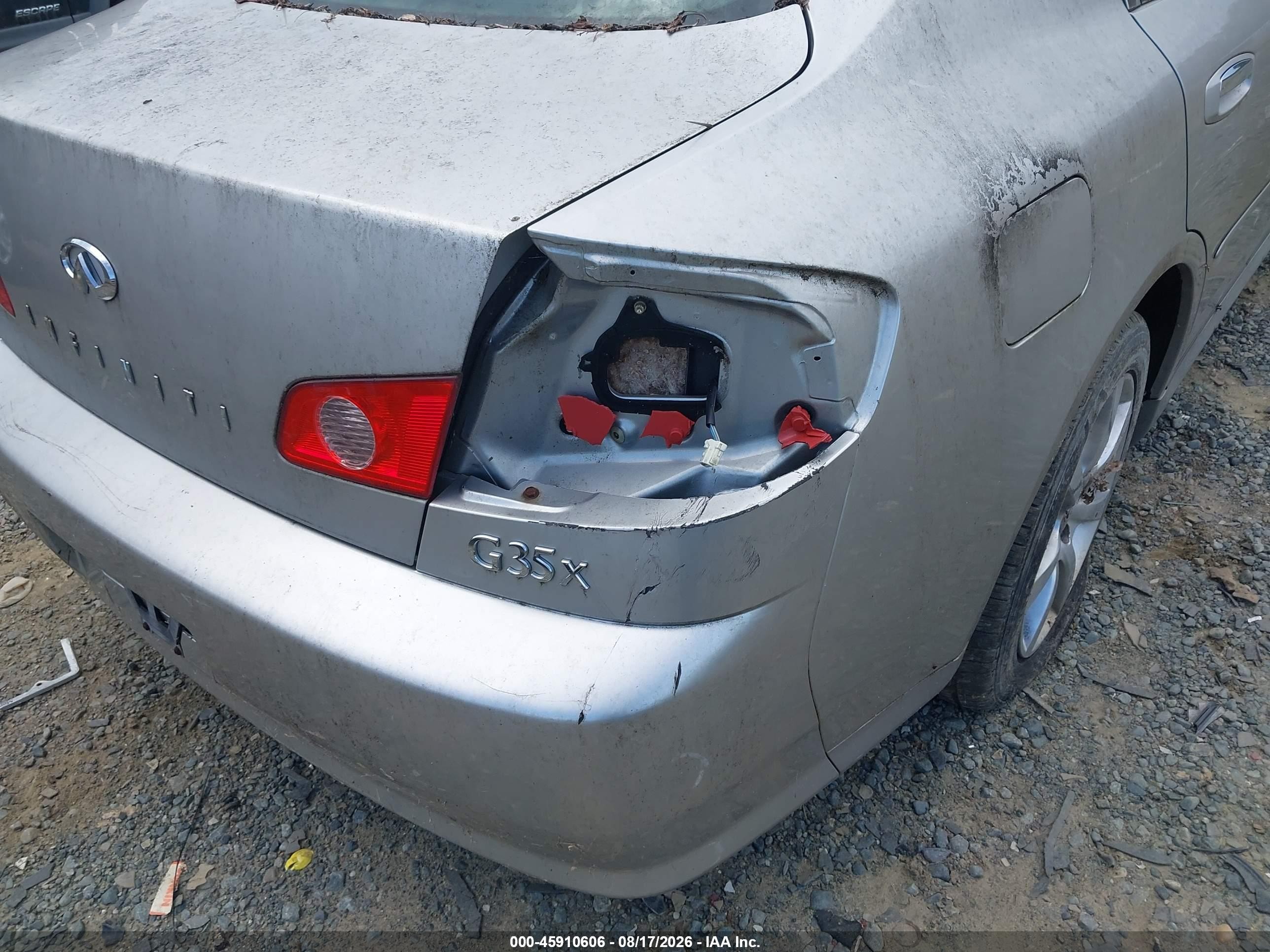 2005 Infiniti G35x Silver vin: JNKCV51F25M303455