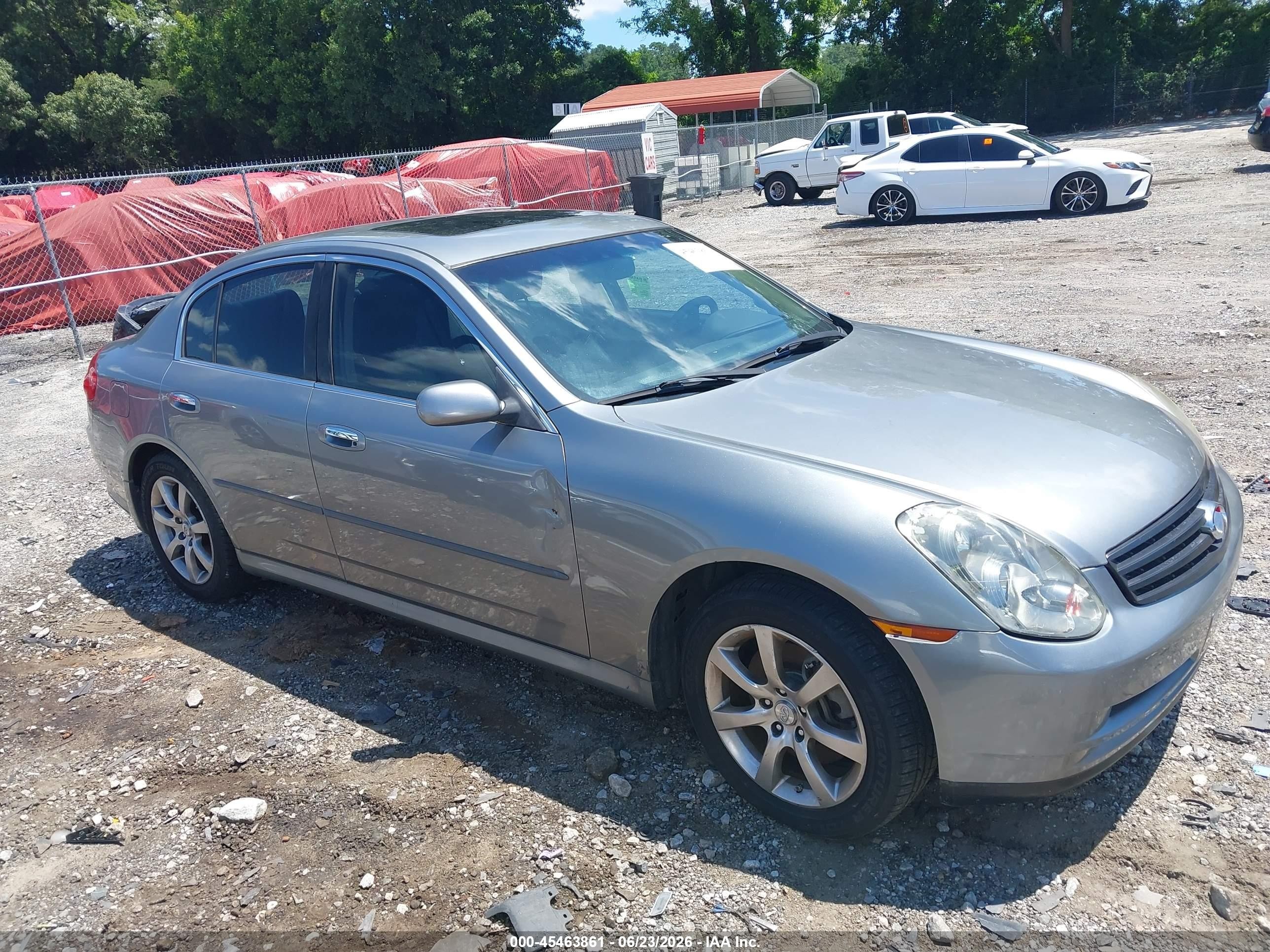 2006 Infiniti G35   Серый vin: JNKCV51F26M606009