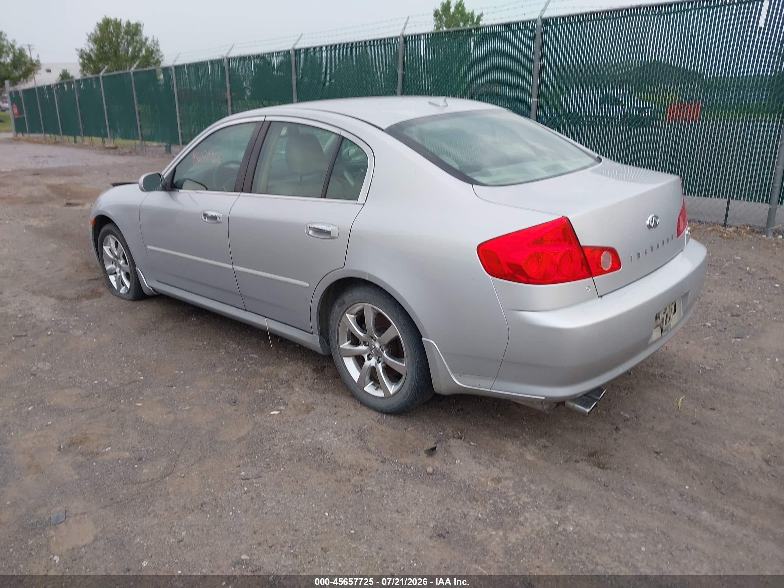2006 Infiniti G35x   Gray vin: JNKCV51F36M601191