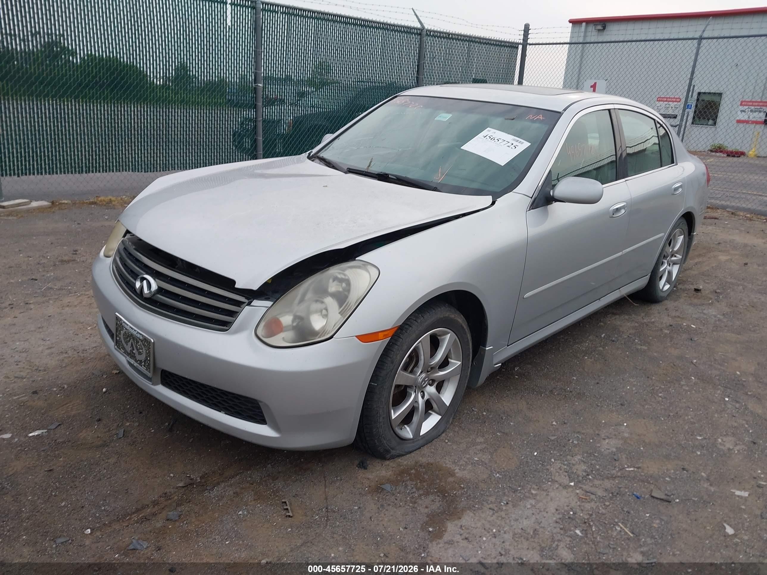 2006 Infiniti G35x   Gray vin: JNKCV51F36M601191