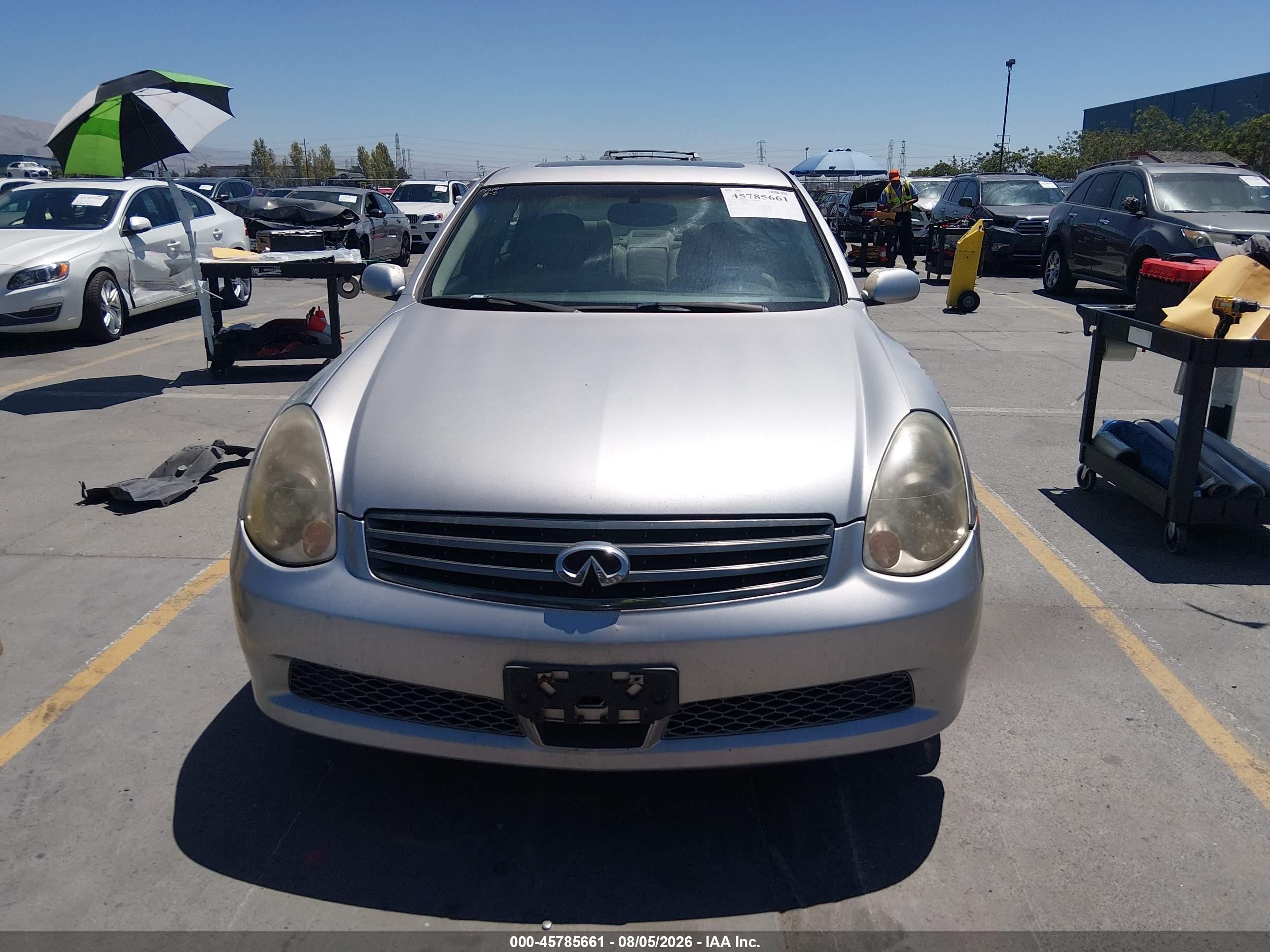 2005 Infiniti G35x   Silver vin: JNKCV51F55M308312