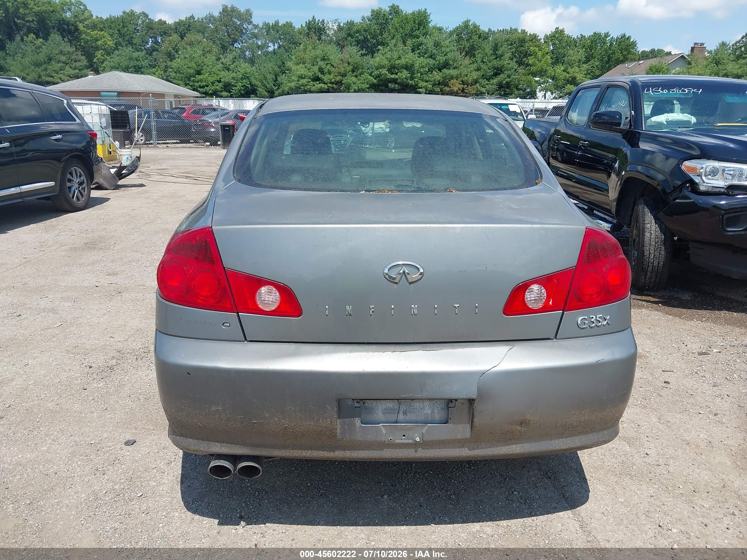 2006 Infiniti G35x   Gray vin: JNKCV51F56M600964