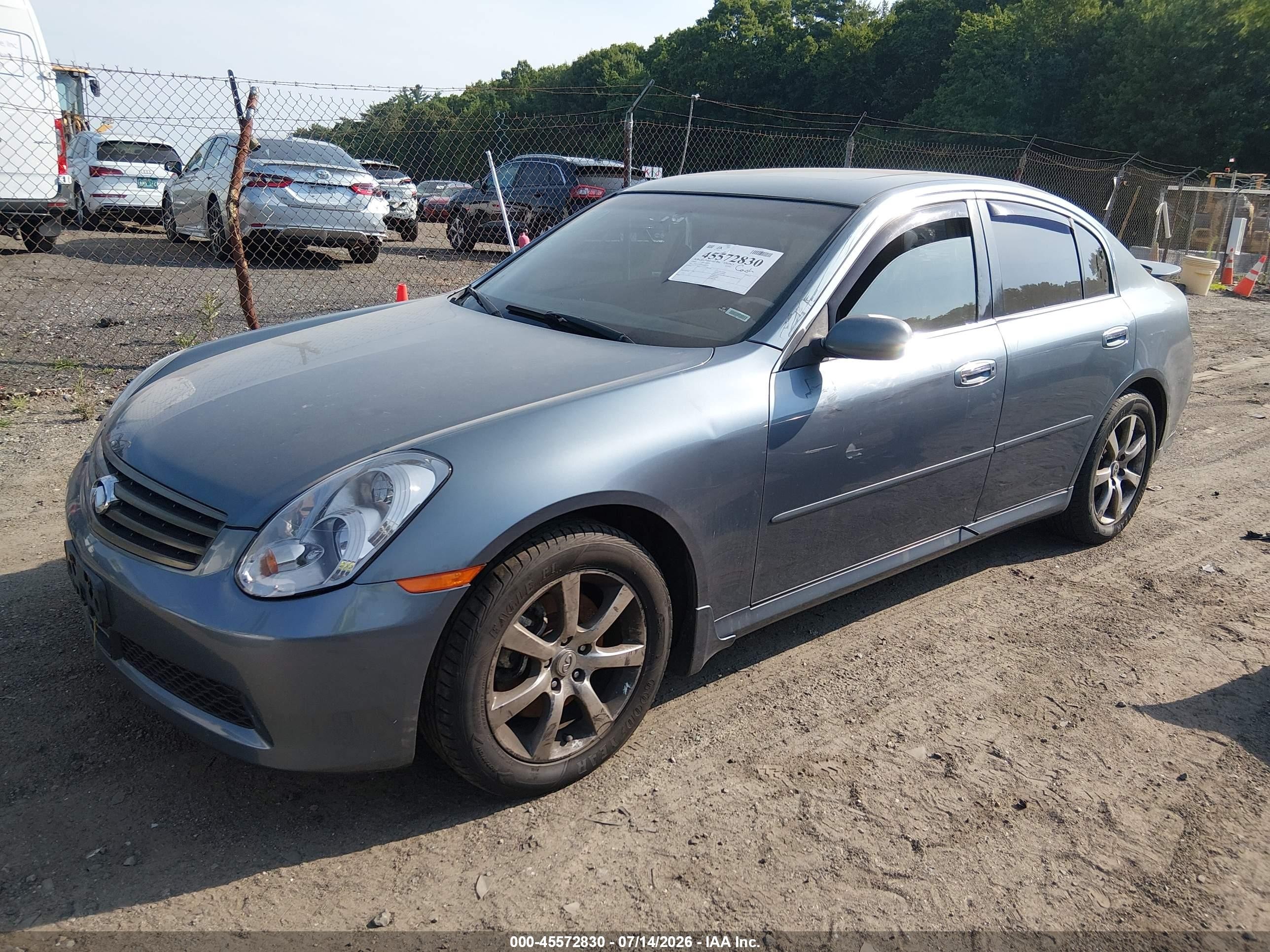 2006 Infiniti G35x Light Blue vin: JNKCV51F56M605775