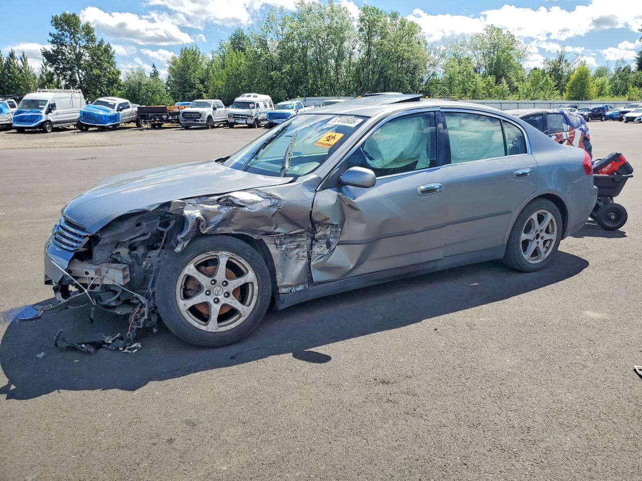 2004 Infiniti G35 Base Серый vin: JNKCV51F64M714534