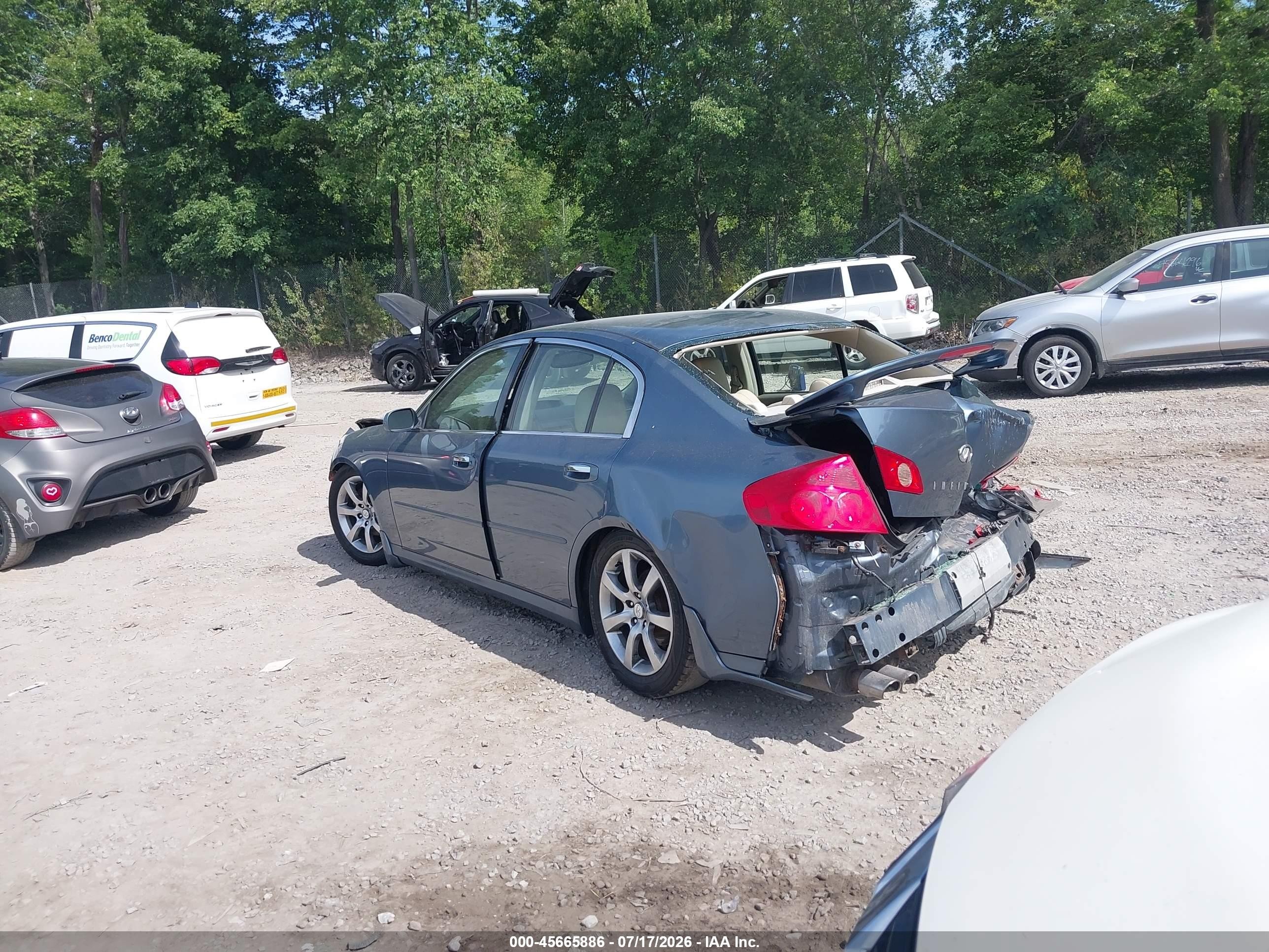 2005 Infiniti G35x   Blue vin: JNKCV51F65M315186