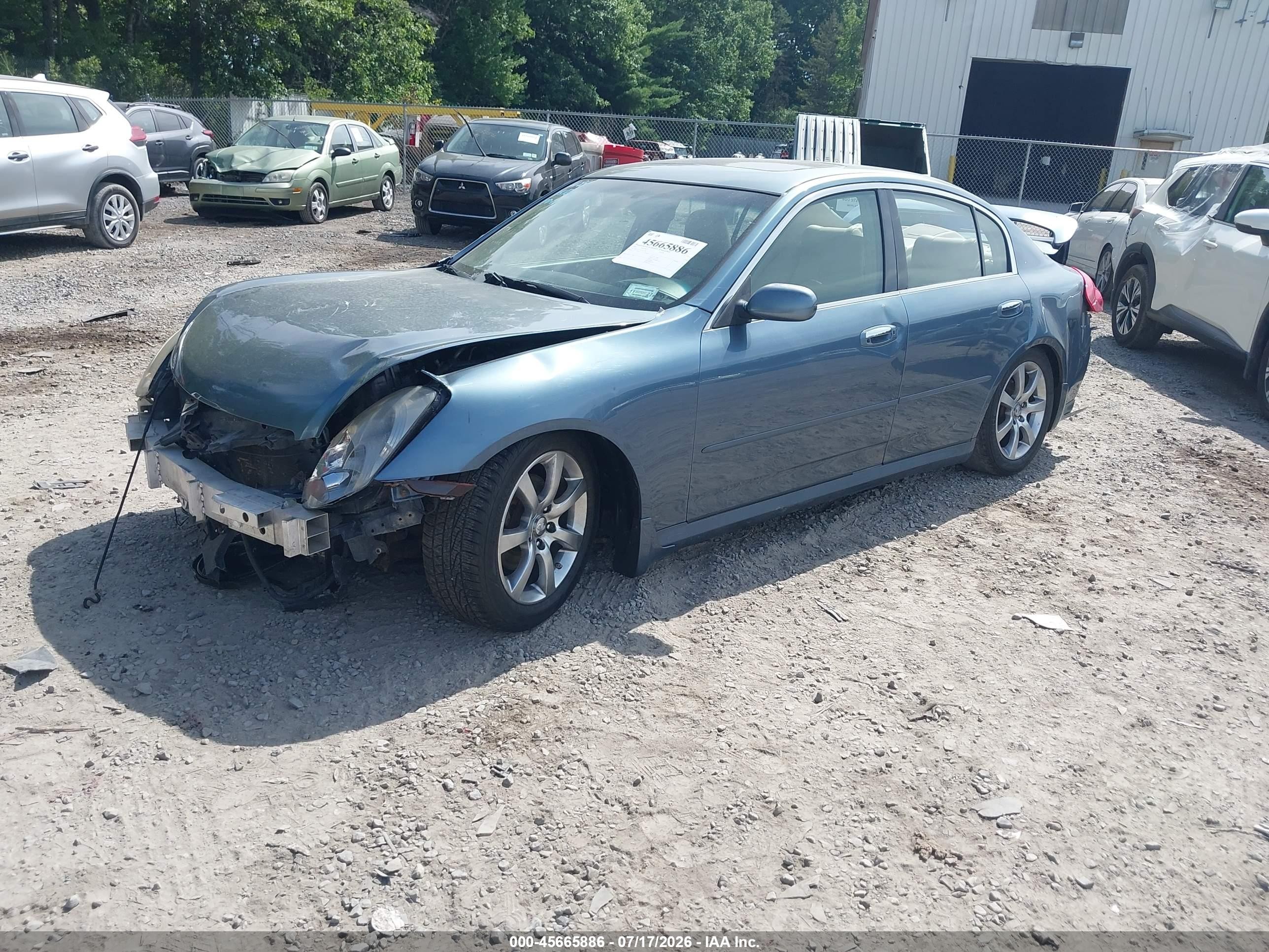 2005 Infiniti G35x   Blue vin: JNKCV51F65M315186