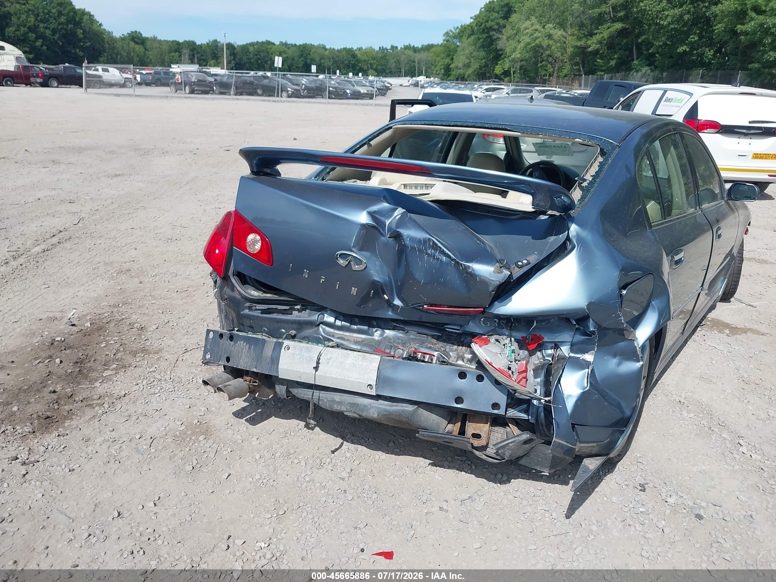 2005 Infiniti G35x   Blue vin: JNKCV51F65M315186