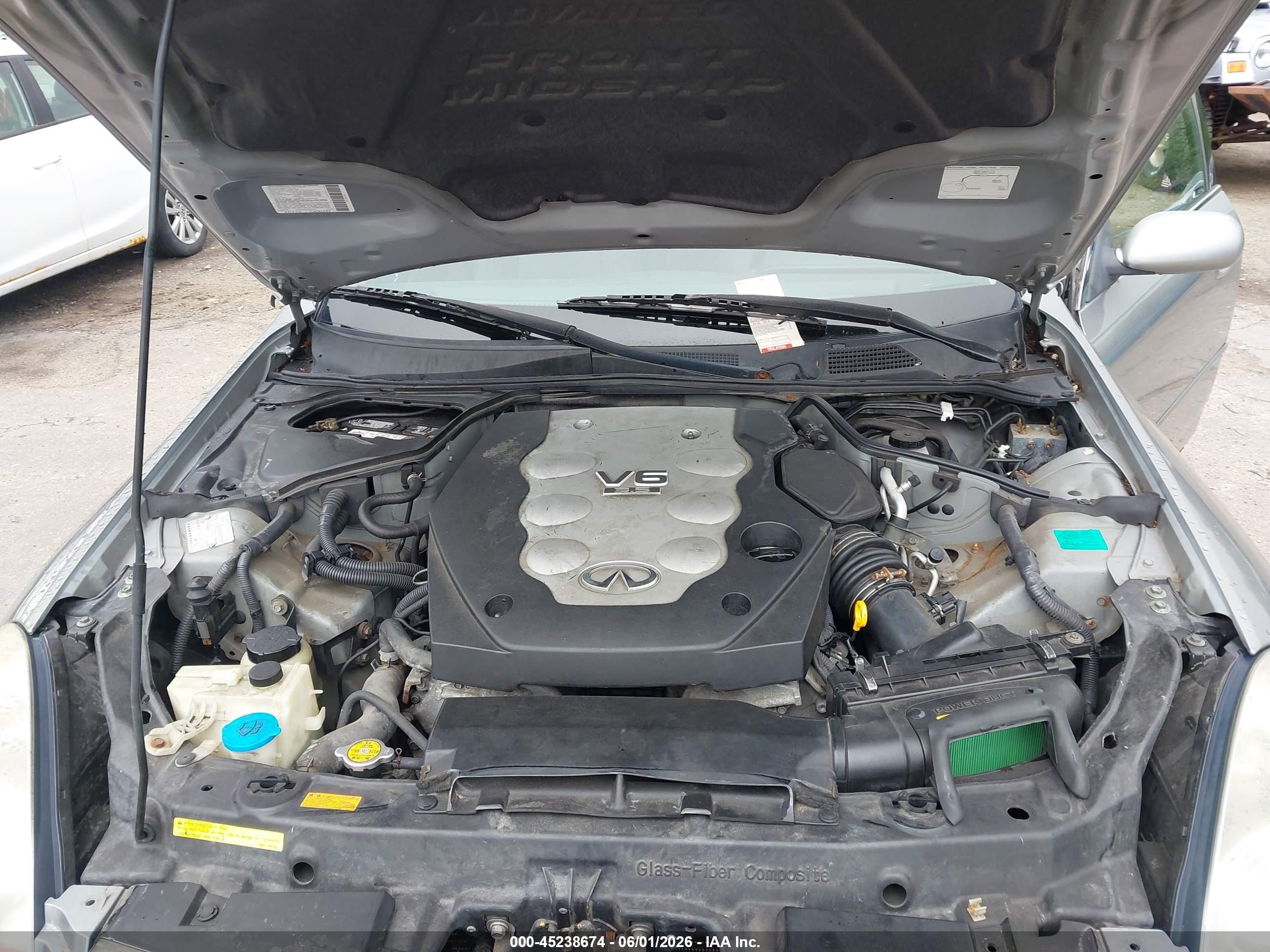 2005 Infiniti G35x   Серый vin: JNKCV51F75M308537