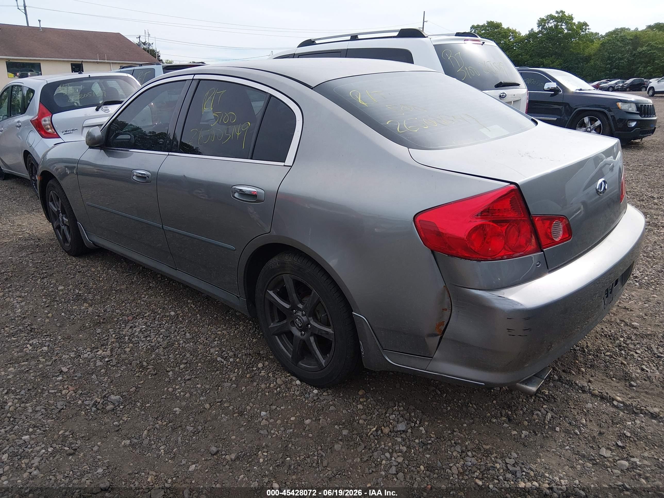 2006 Infiniti G35x   Gray vin: JNKCV51F86M613868
