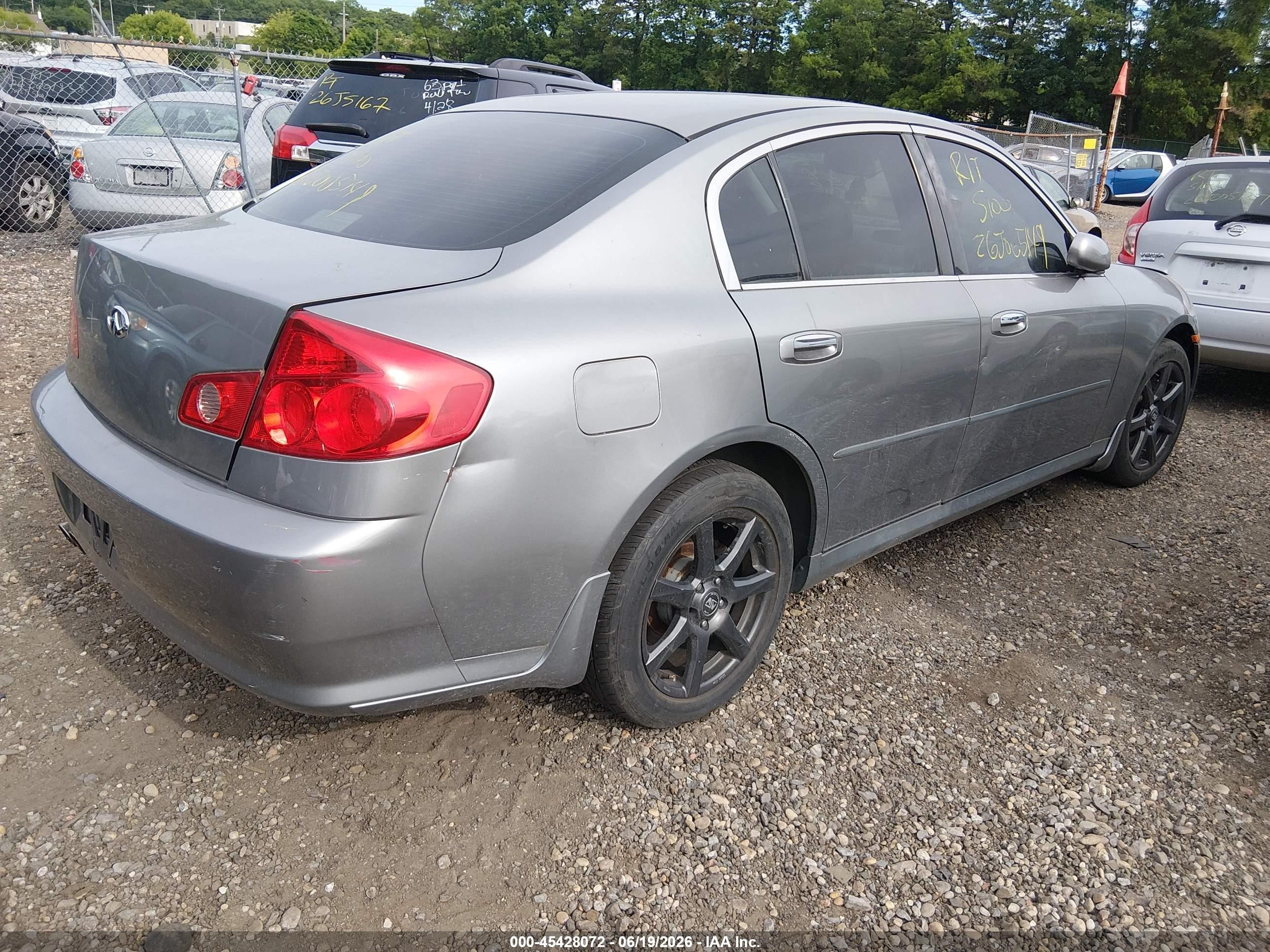 2006 Infiniti G35x   Gray vin: JNKCV51F86M613868