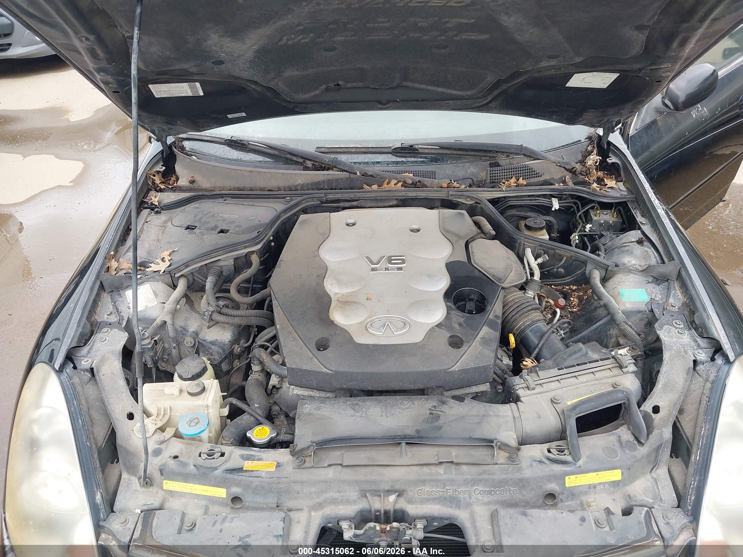 2005 Infiniti G35x   Black vin: JNKCV51F95M316042