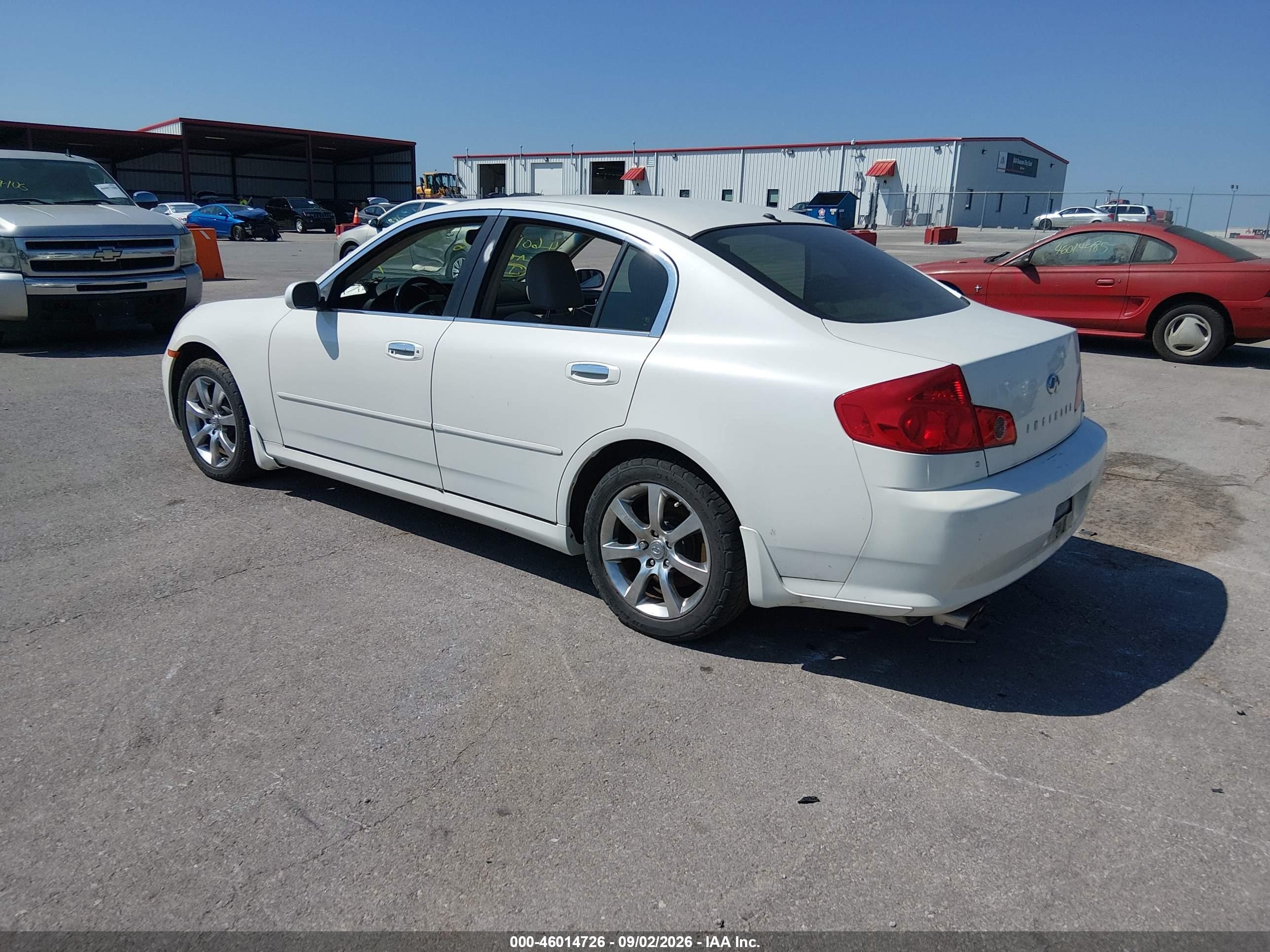 2006 Infiniti G35x   White vin: JNKCV51F96M603978