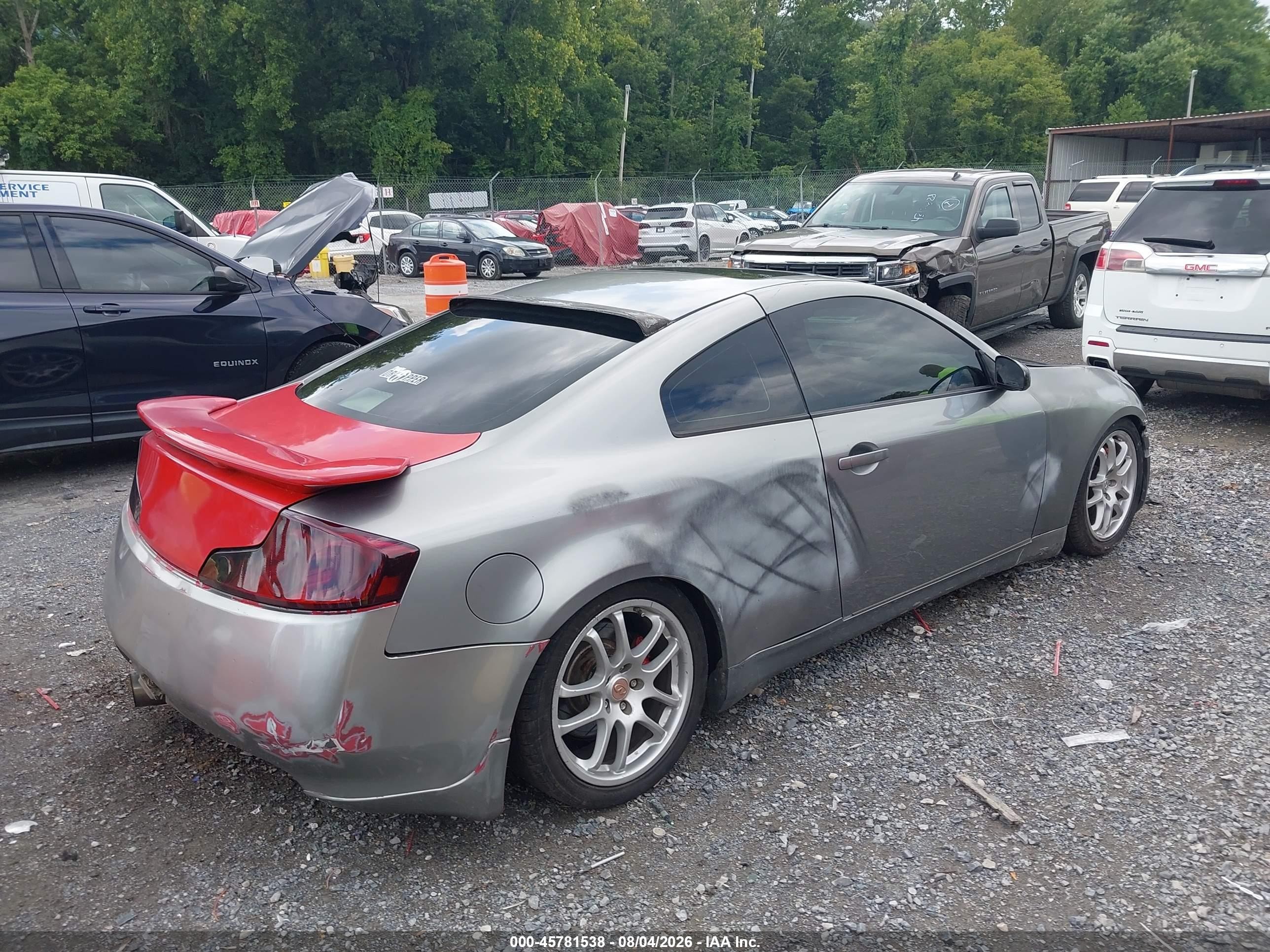 2003 Infiniti G35 Base W/6 Speed Manual Серый vin: JNKCV54E03M202270